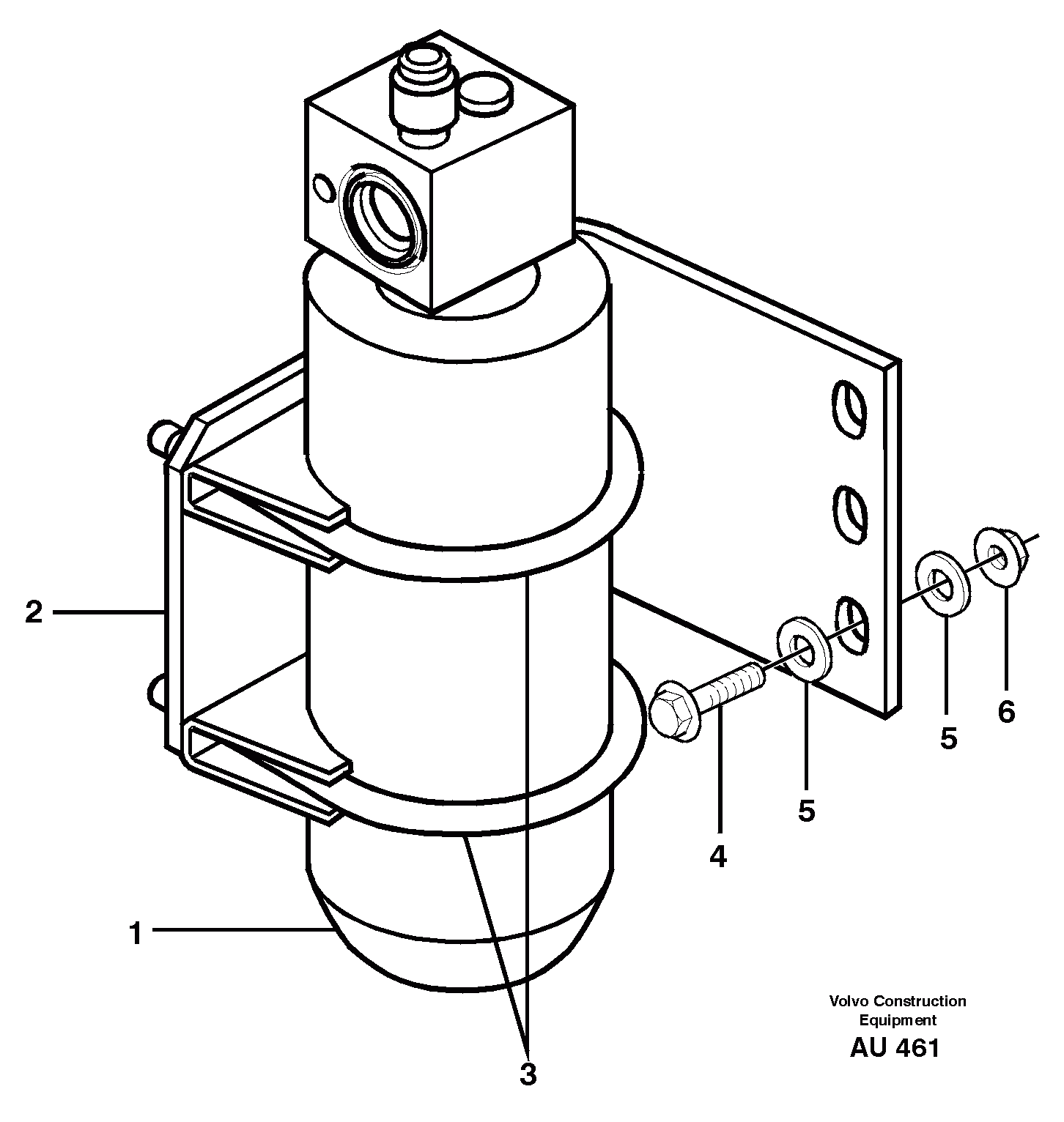 Схема запчастей Volvo L150C - 81913 Receiver drier with fitting parts L150C S/N 2768-SWE, 60701-USA