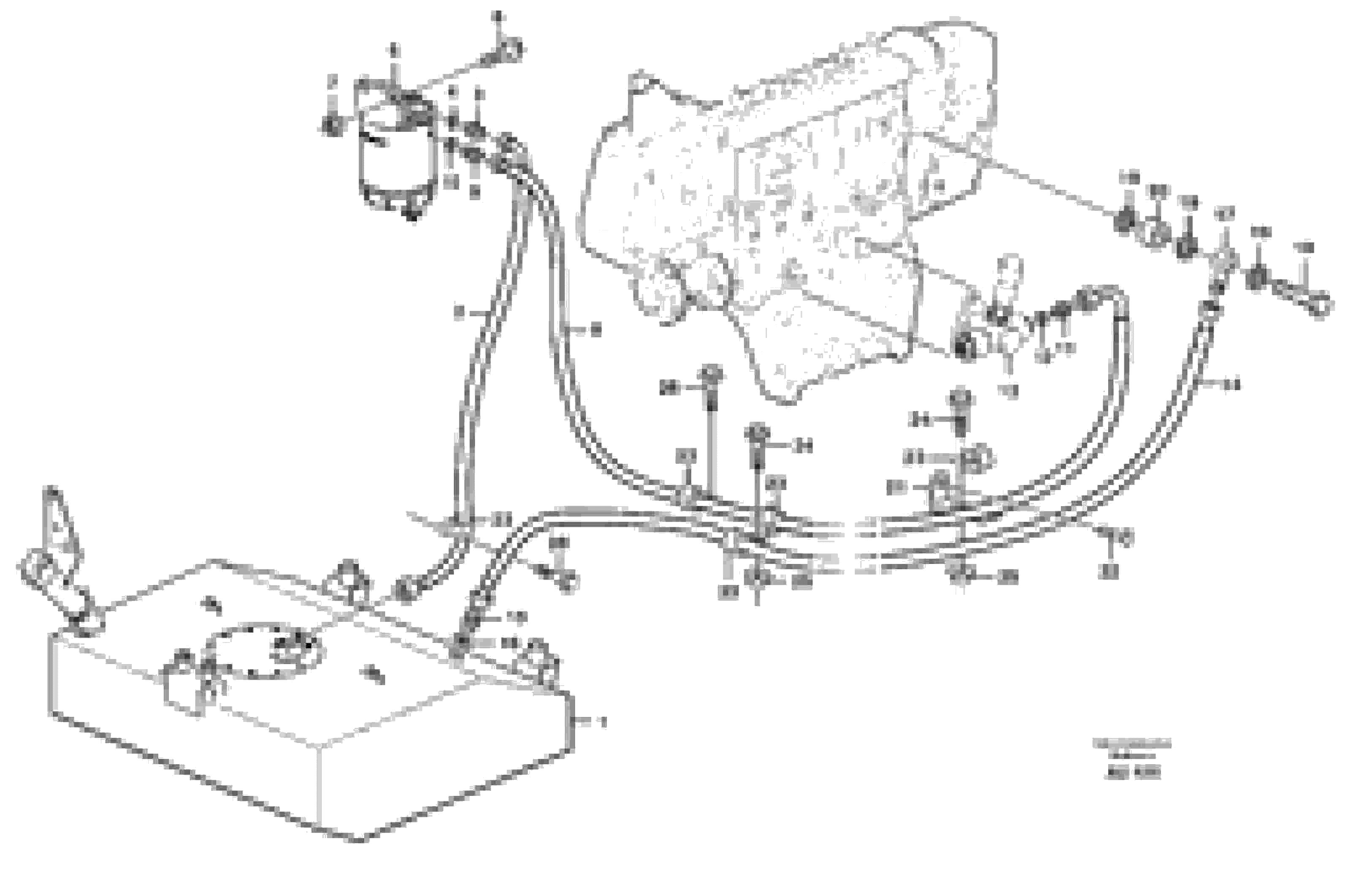 Схема запчастей Volvo L150C - 90498 Fuel pipes, fuel tank - injection pump L150C S/N 2768-SWE, 60701-USA