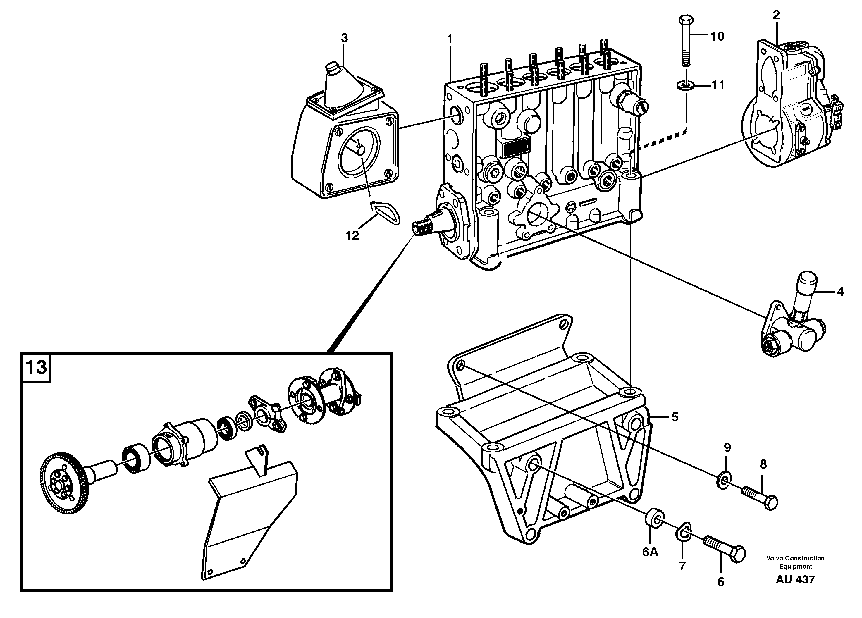 Схема запчастей Volvo L150C - 18727 Injection pump with drive L150C S/N 2768-SWE, 60701-USA