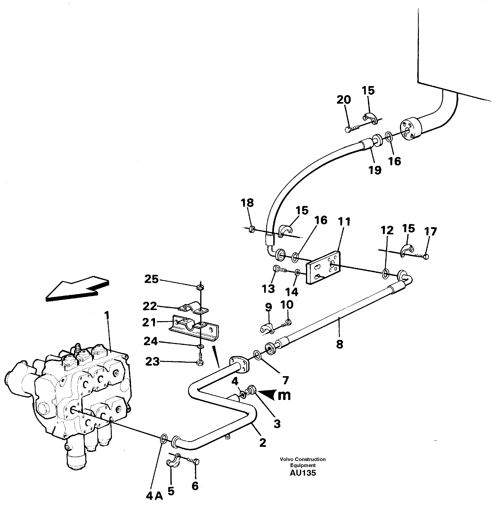 Схема запчастей Volvo L150C - 39229 Hydraulic system, return line L150C S/N 2768-SWE, 60701-USA