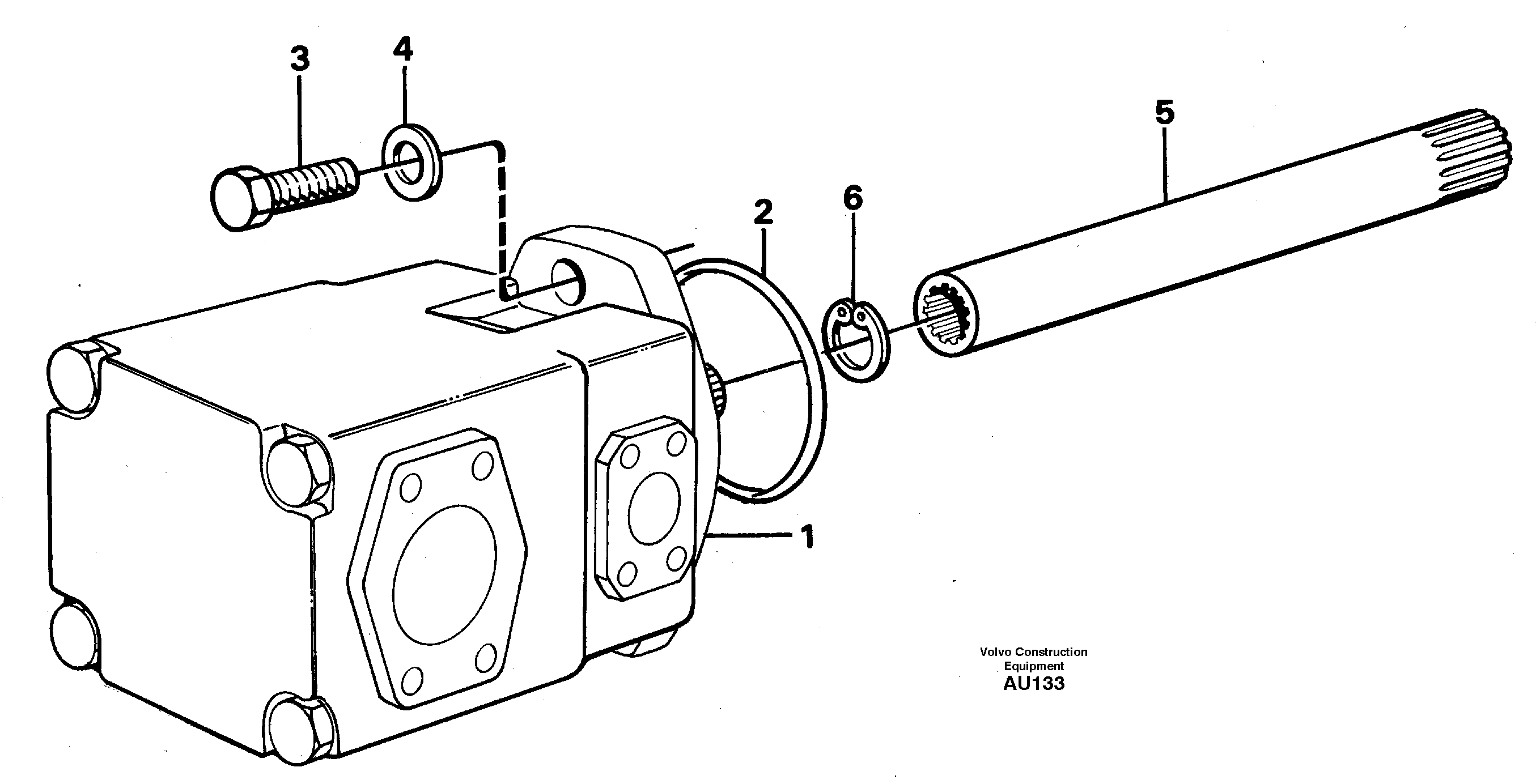 Схема запчастей Volvo L150C - 19302 Hydraulic pump with fitting parts L150C S/N 2768-SWE, 60701-USA