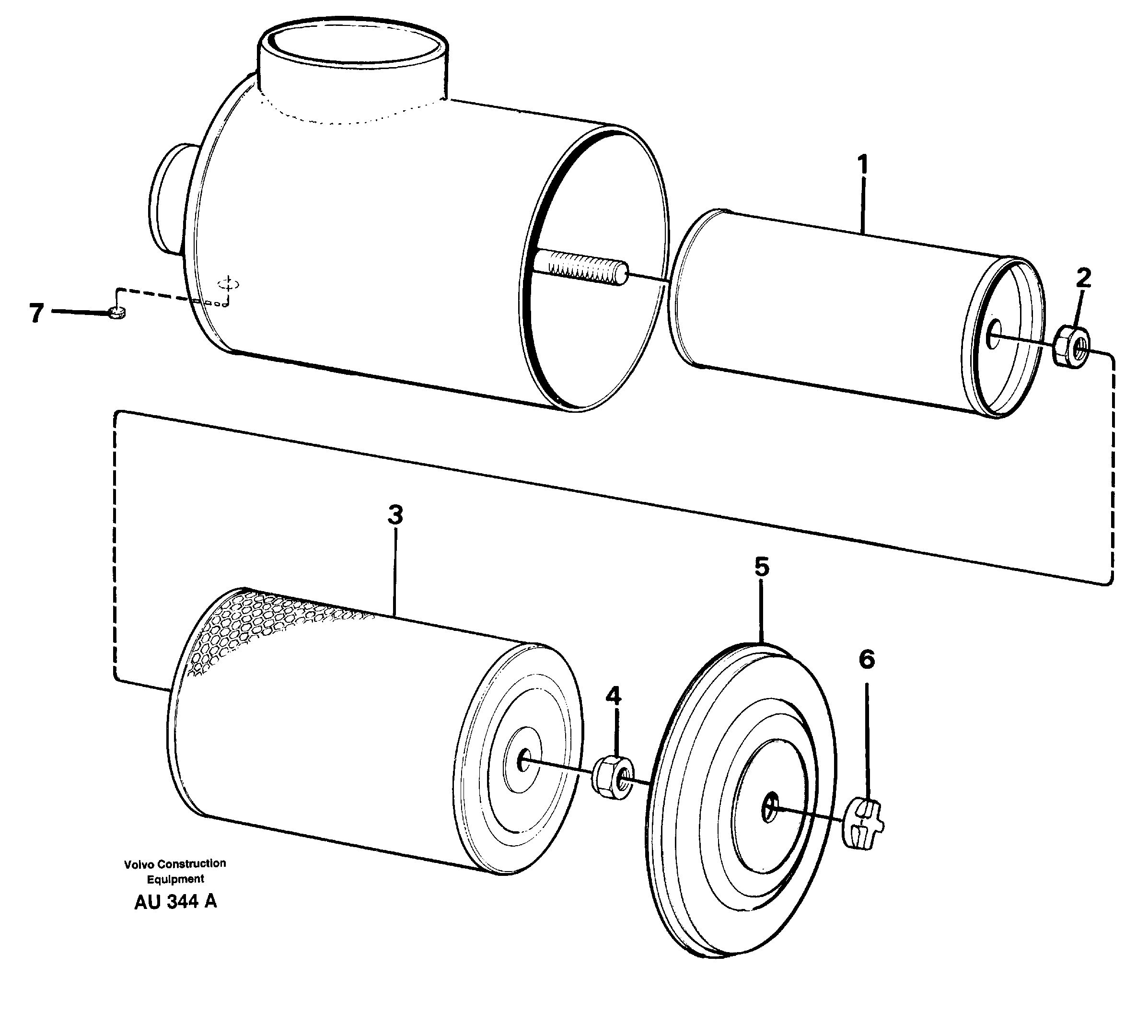 Схема запчастей Volvo L150C - 10144 Air filter L150C S/N 2768-SWE, 60701-USA