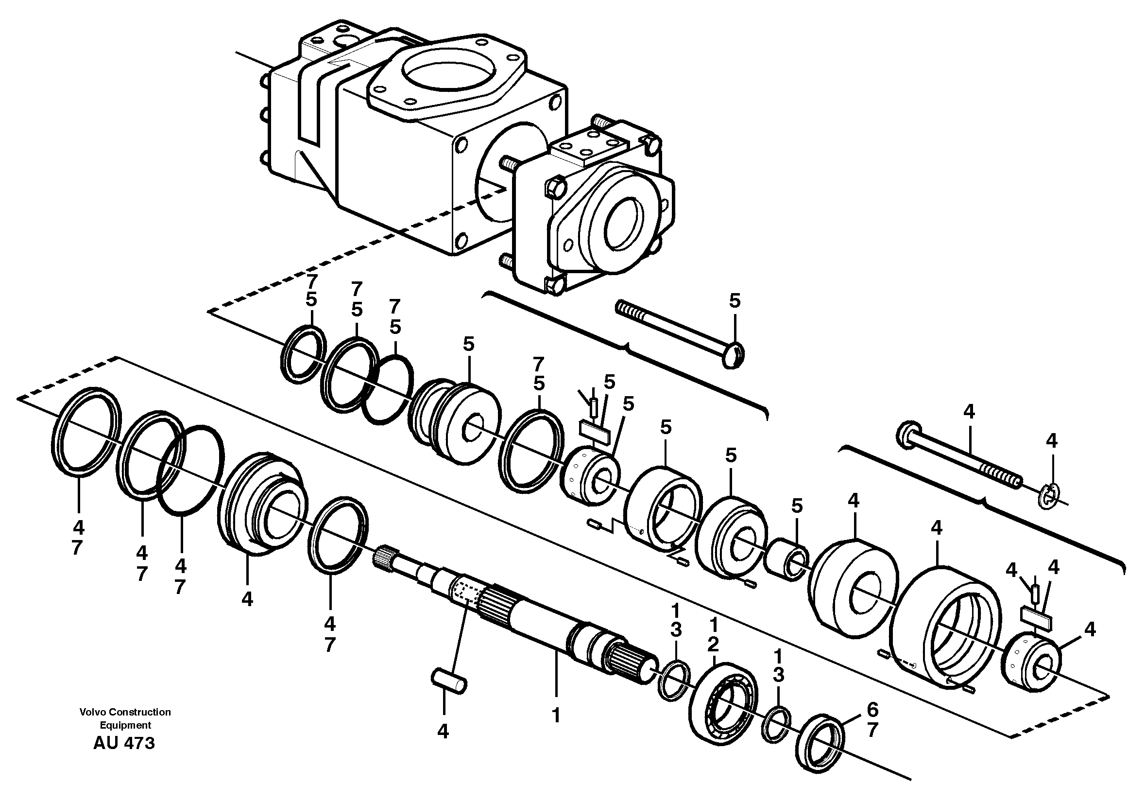 Схема запчастей Volvo L150C - 20735 Гидронасос (основной насос) L150C S/N 2768-SWE, 60701-USA