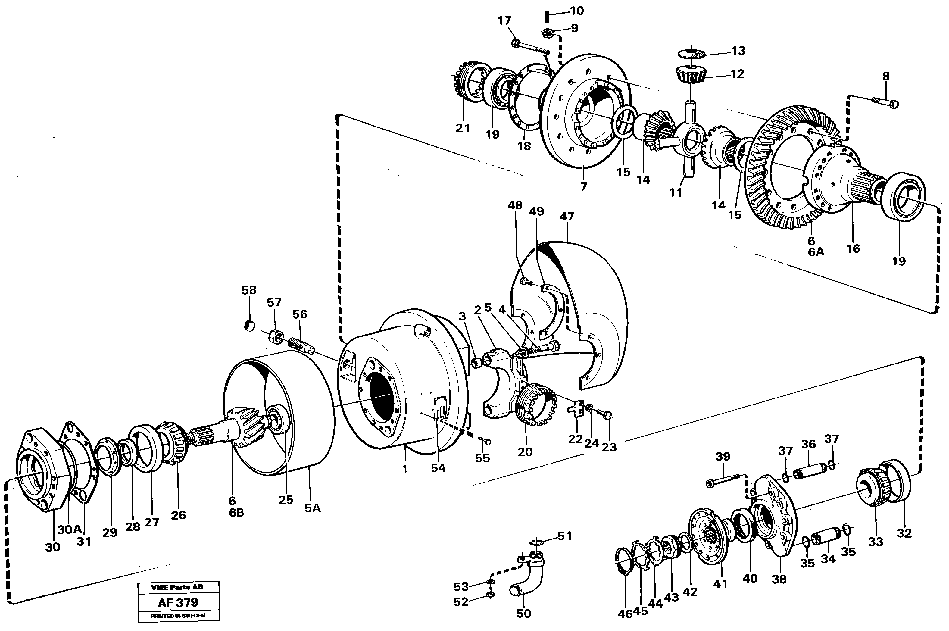 Схема запчастей Volvo L150C - 62129 Final drive, rear L150/L150C VOLVO BM VOLVO BM L150/L150C SER NO - 2767/- 60708