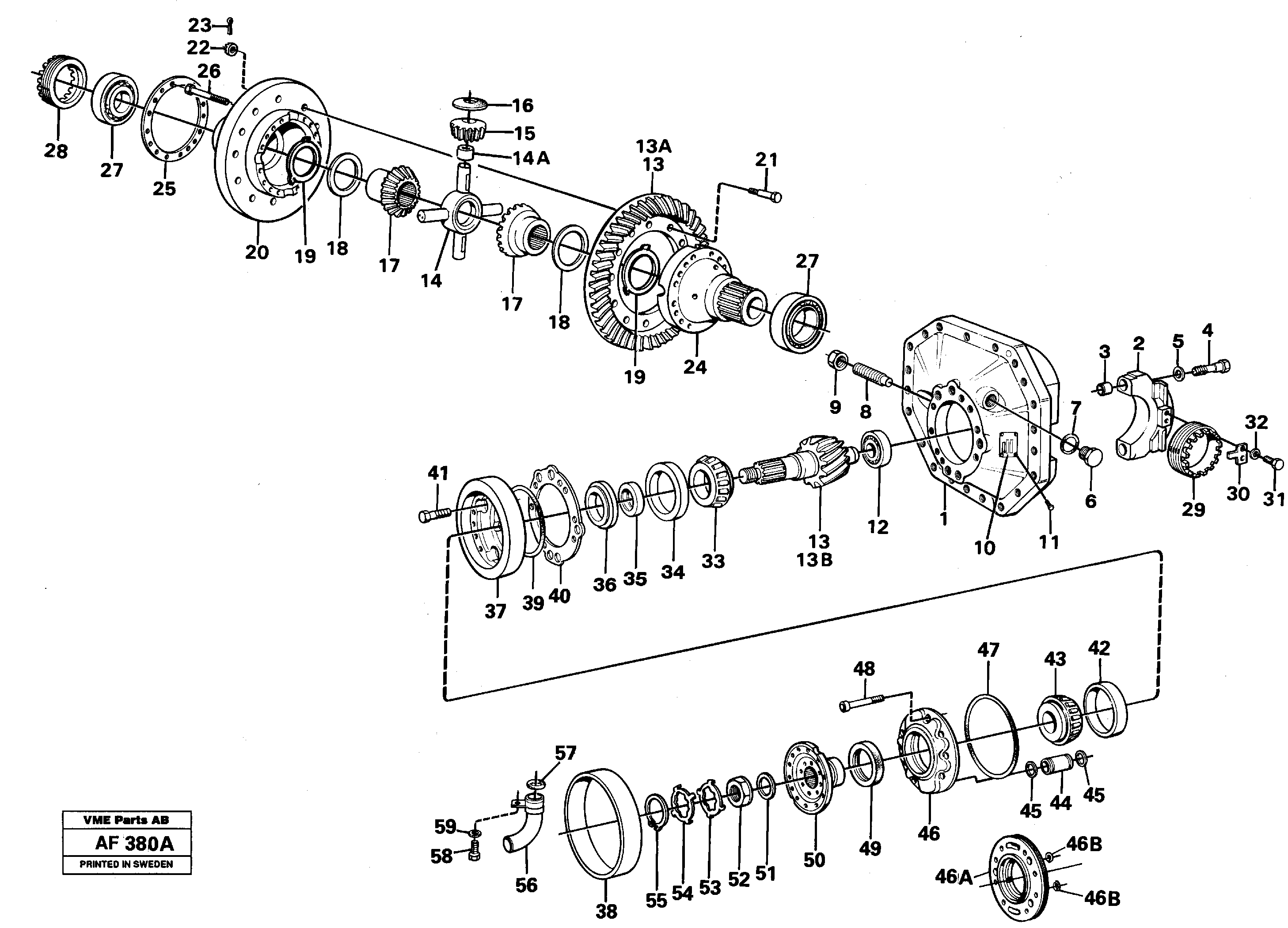 Схема запчастей Volvo L150C - 62130 Final drive, rear L150/L150C VOLVO BM VOLVO BM L150/L150C SER NO - 2767/- 60708