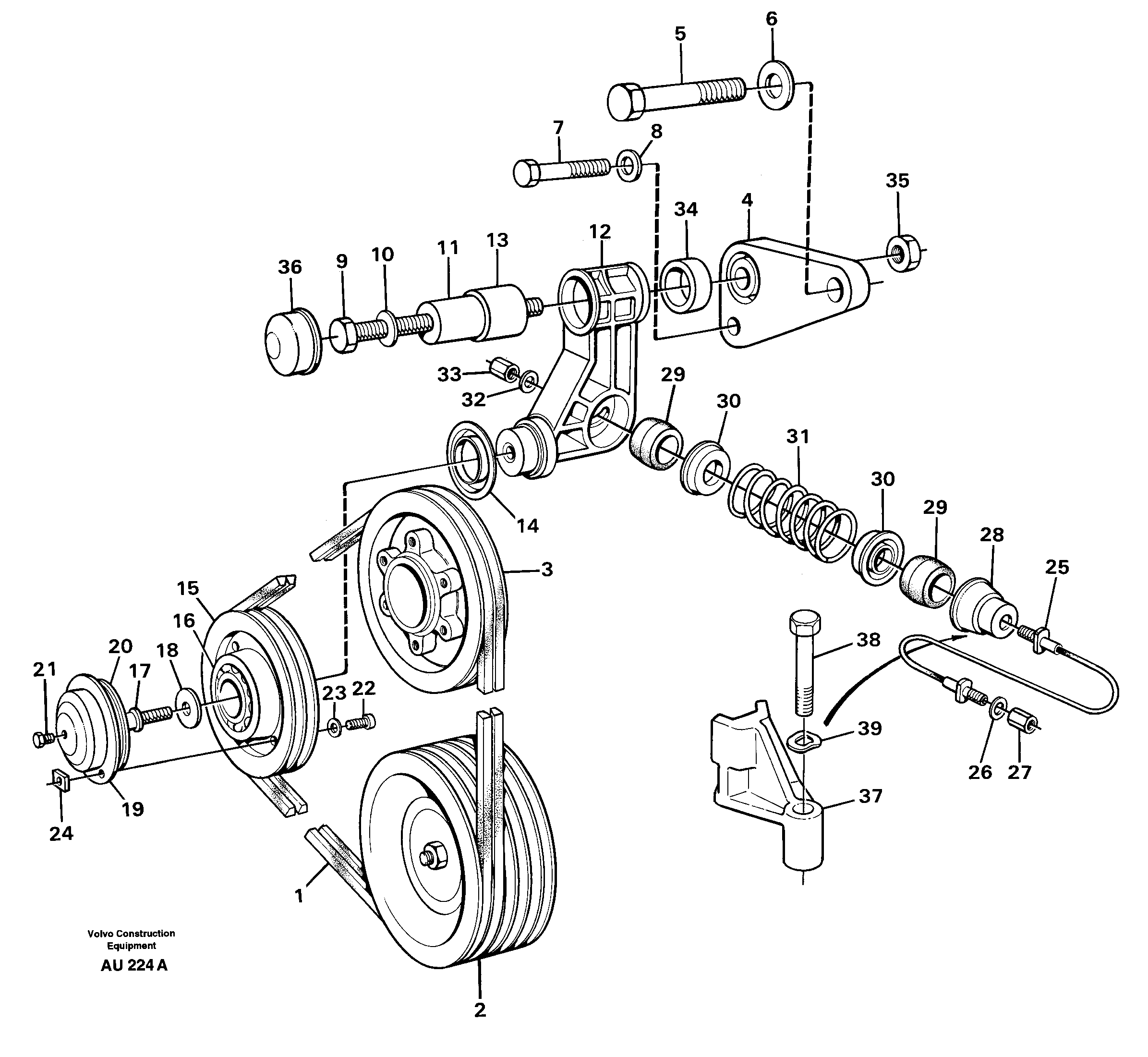 Схема запчастей Volvo L150C - 18739 Belt transmission L150C S/N 2768-SWE, 60701-USA