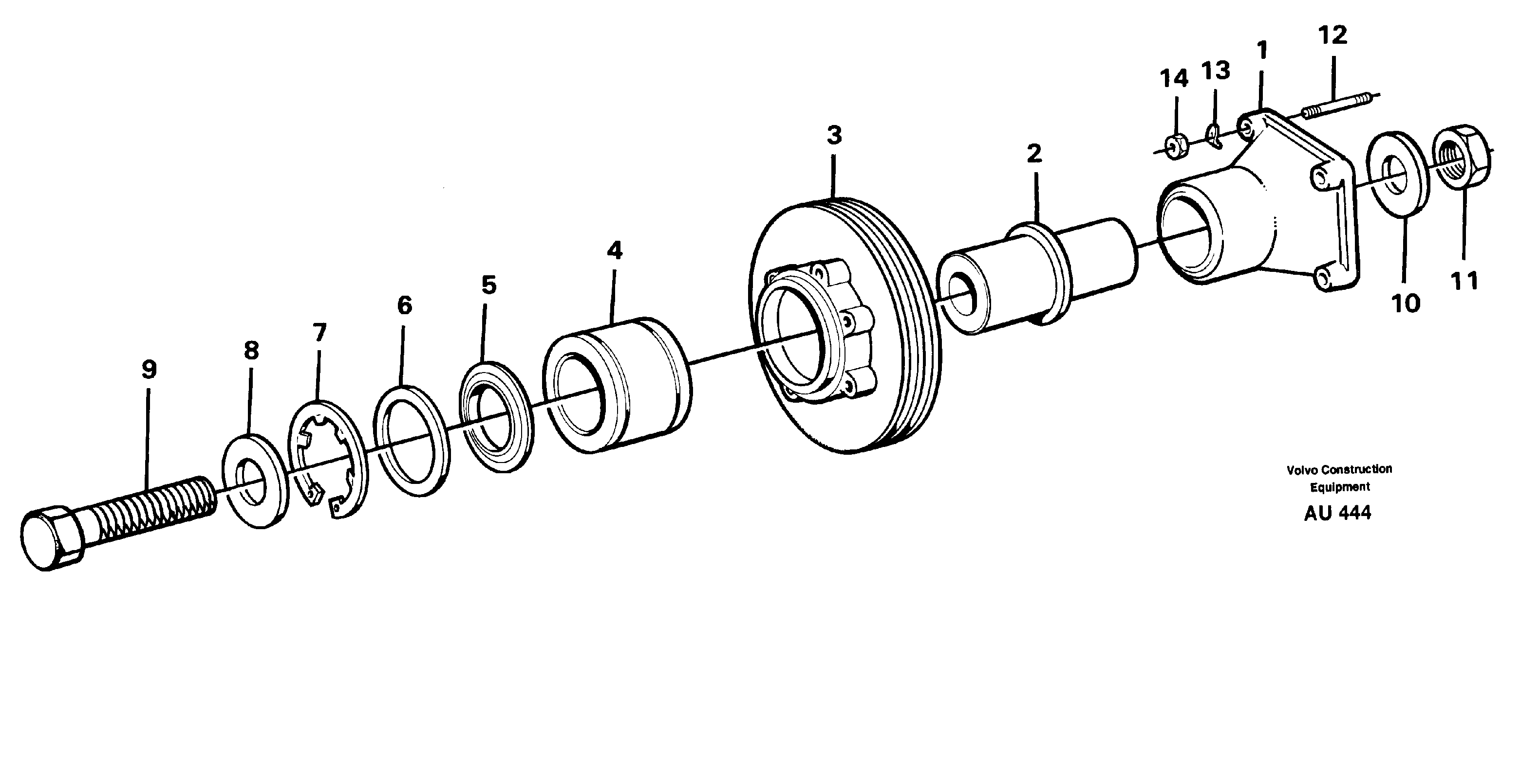 Схема запчастей Volvo L150C - 62658 Belt transmission, pulley L150C S/N 2768-SWE, 60701-USA