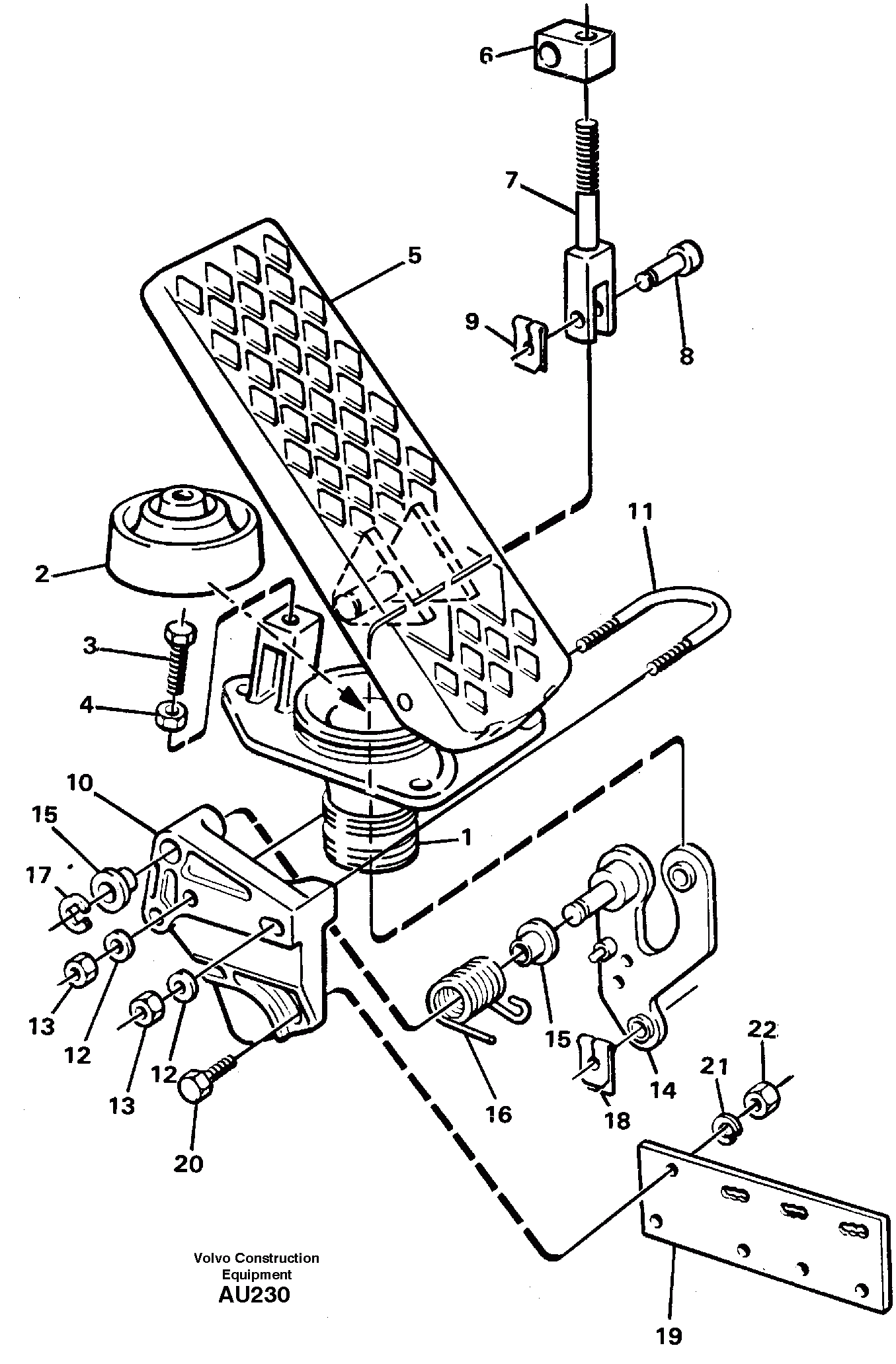 Схема запчастей Volvo L150C - 83179 Pedal L150C S/N 2768-SWE, 60701-USA