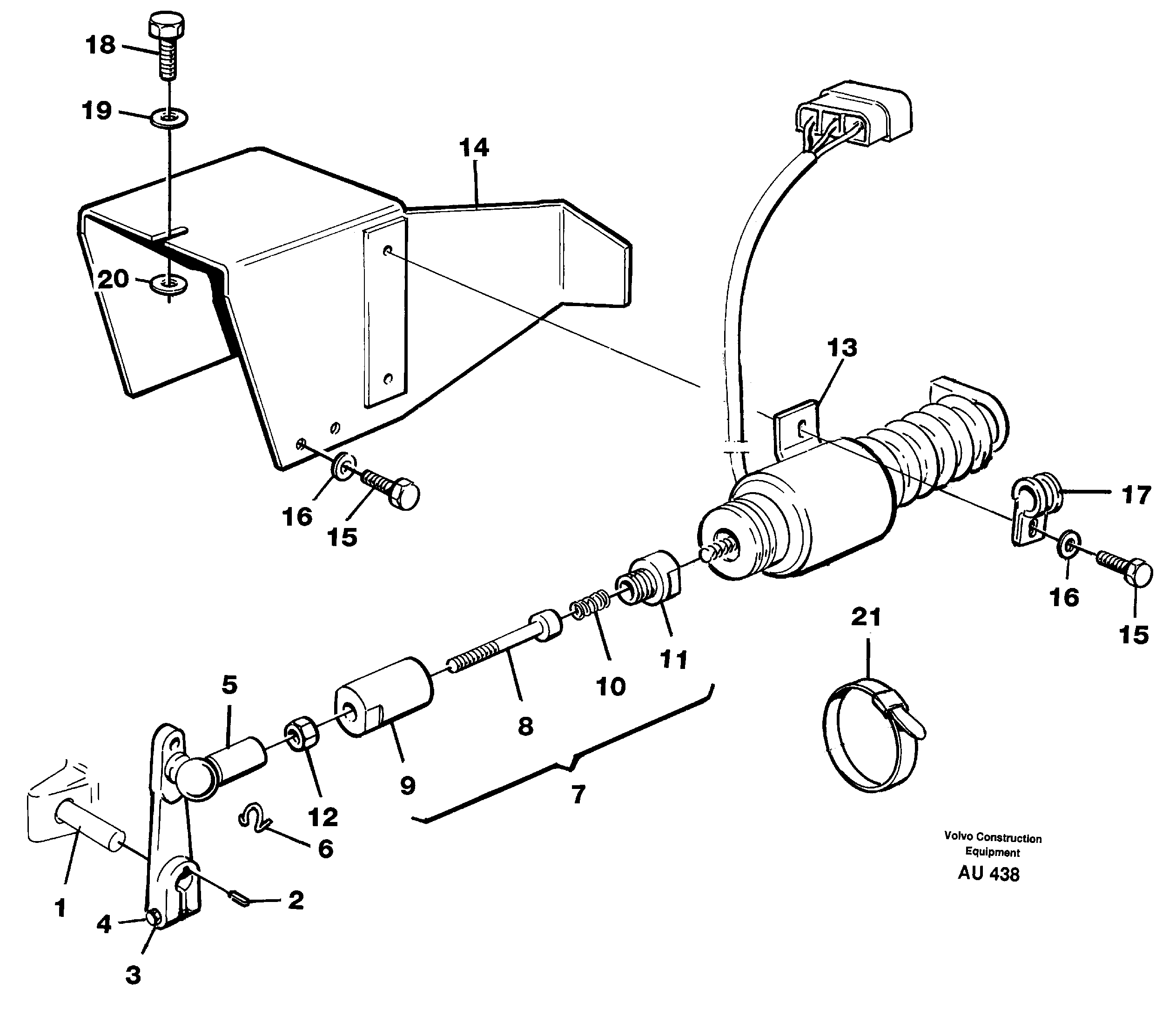 Схема запчастей Volvo L150C - 17010 Key turn engine stop L150C S/N 2768-SWE, 60701-USA