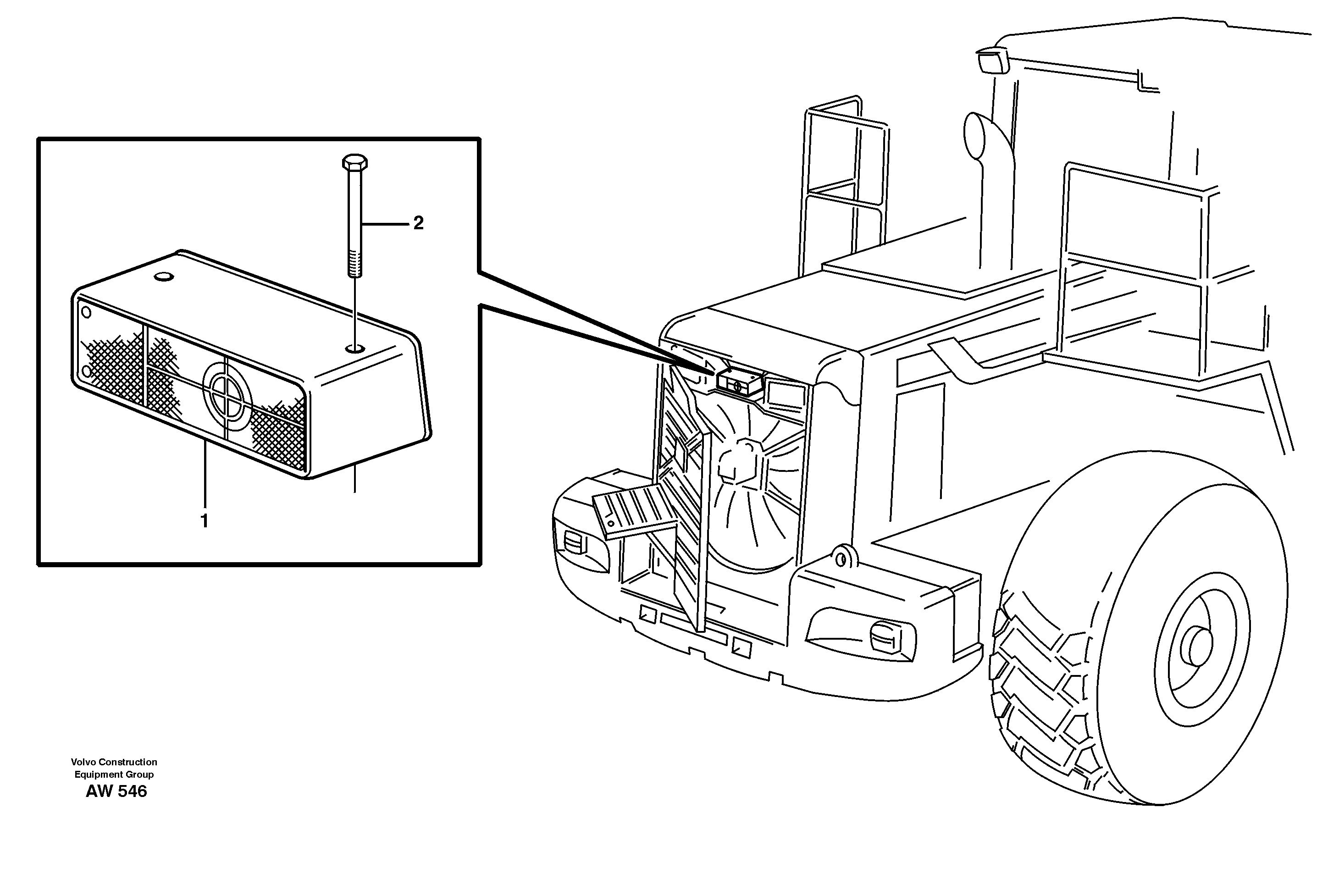 Схема запчастей Volvo L150C - 24761 Back-up warning unit L150C S/N 2768-SWE, 60701-USA