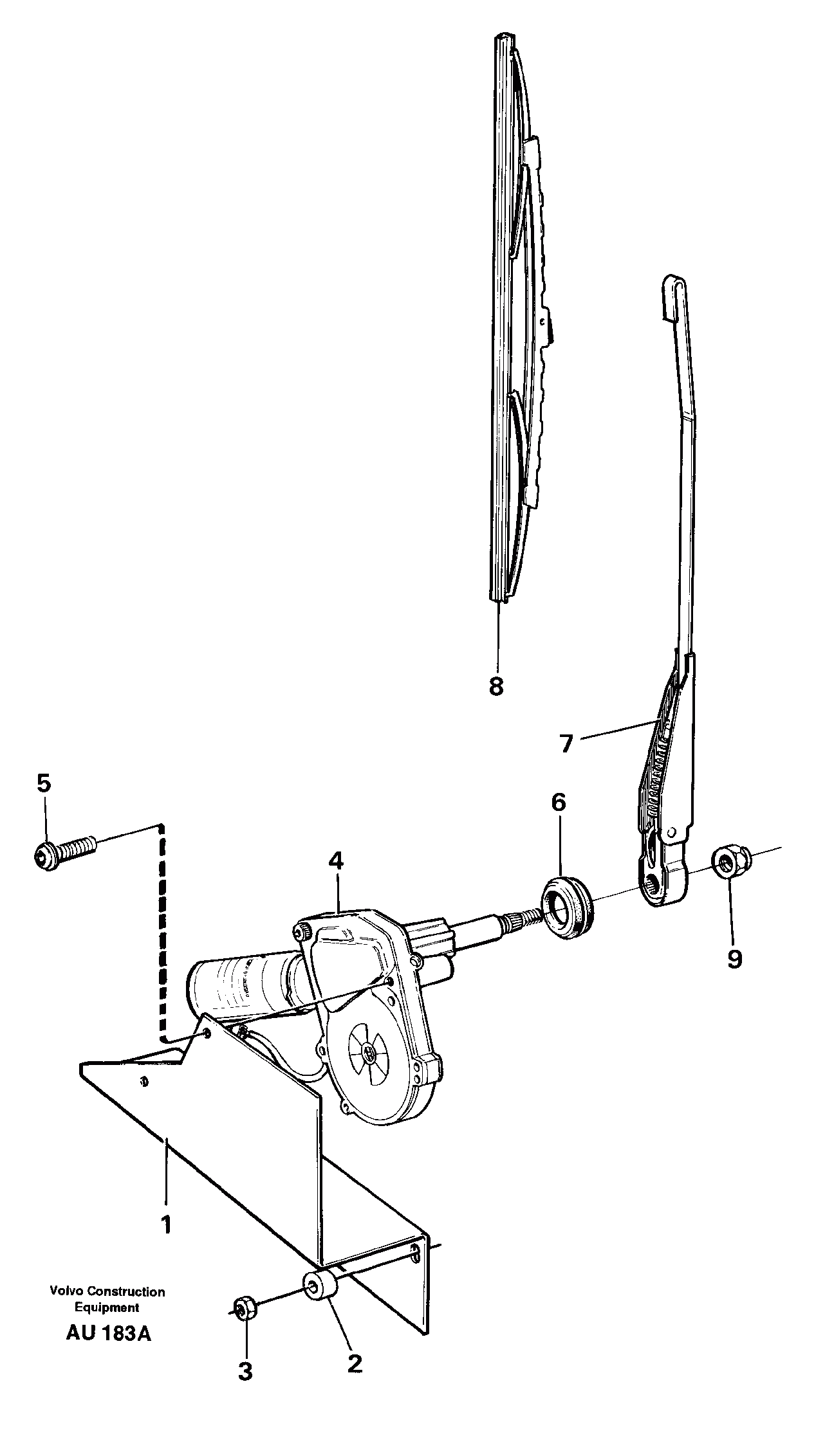 Схема запчастей Volvo L150C - 84306 Windshield wiper, rear L150C S/N 2768-SWE, 60701-USA