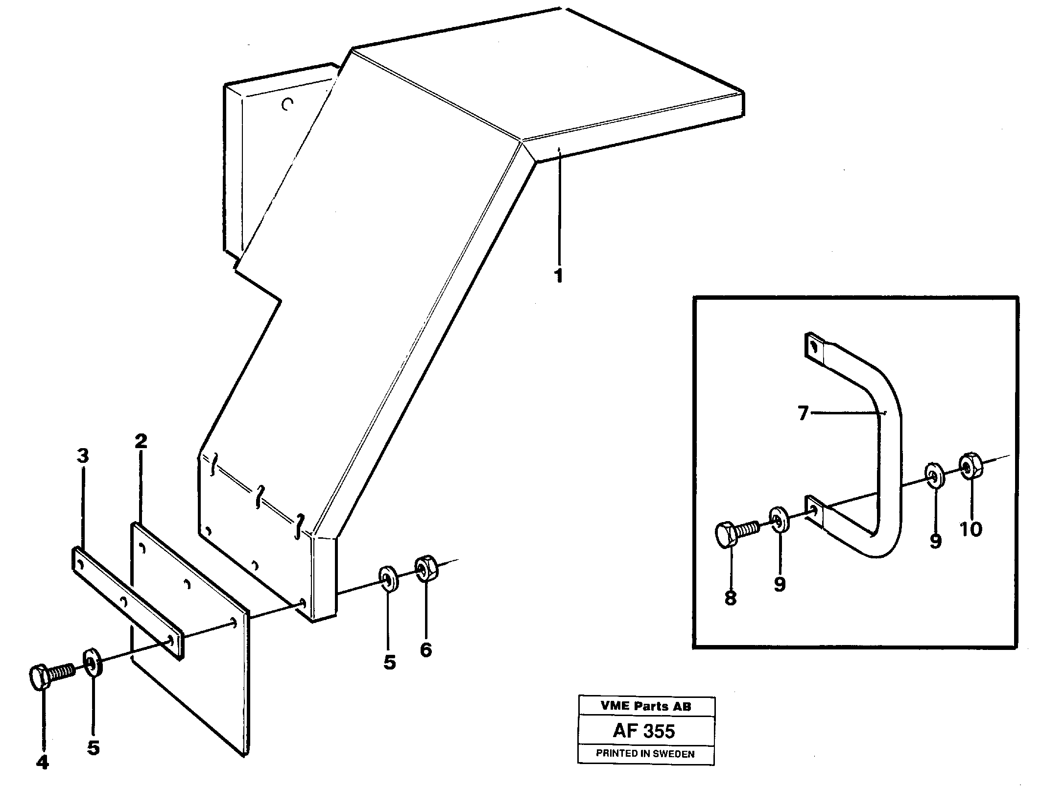 Схема запчастей Volvo L150C - 40908 Small rear fender L150/L150C VOLVO BM VOLVO BM L150/L150C SER NO - 2767/- 60708