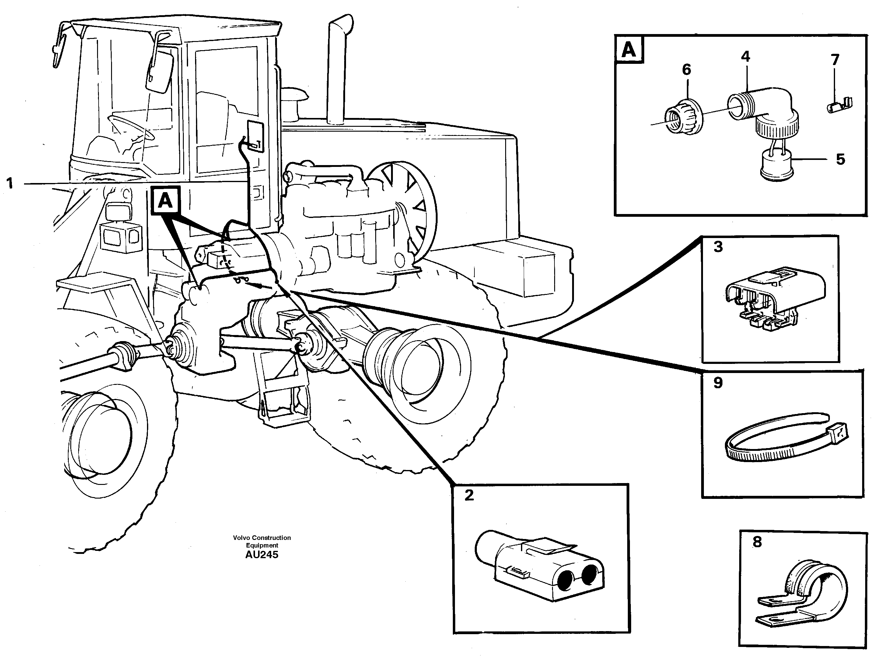 Схема запчастей Volvo L150C - 84433 Cable harness, transmission L150C S/N 2768-SWE, 60701-USA