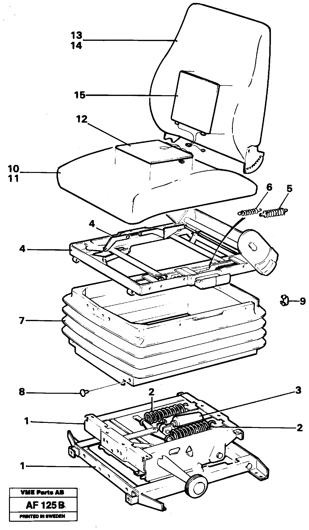 Схема запчастей Volvo L150C - 58930 Operators seat L150/L150C VOLVO BM VOLVO BM L150/L150C SER NO - 2767/- 60708