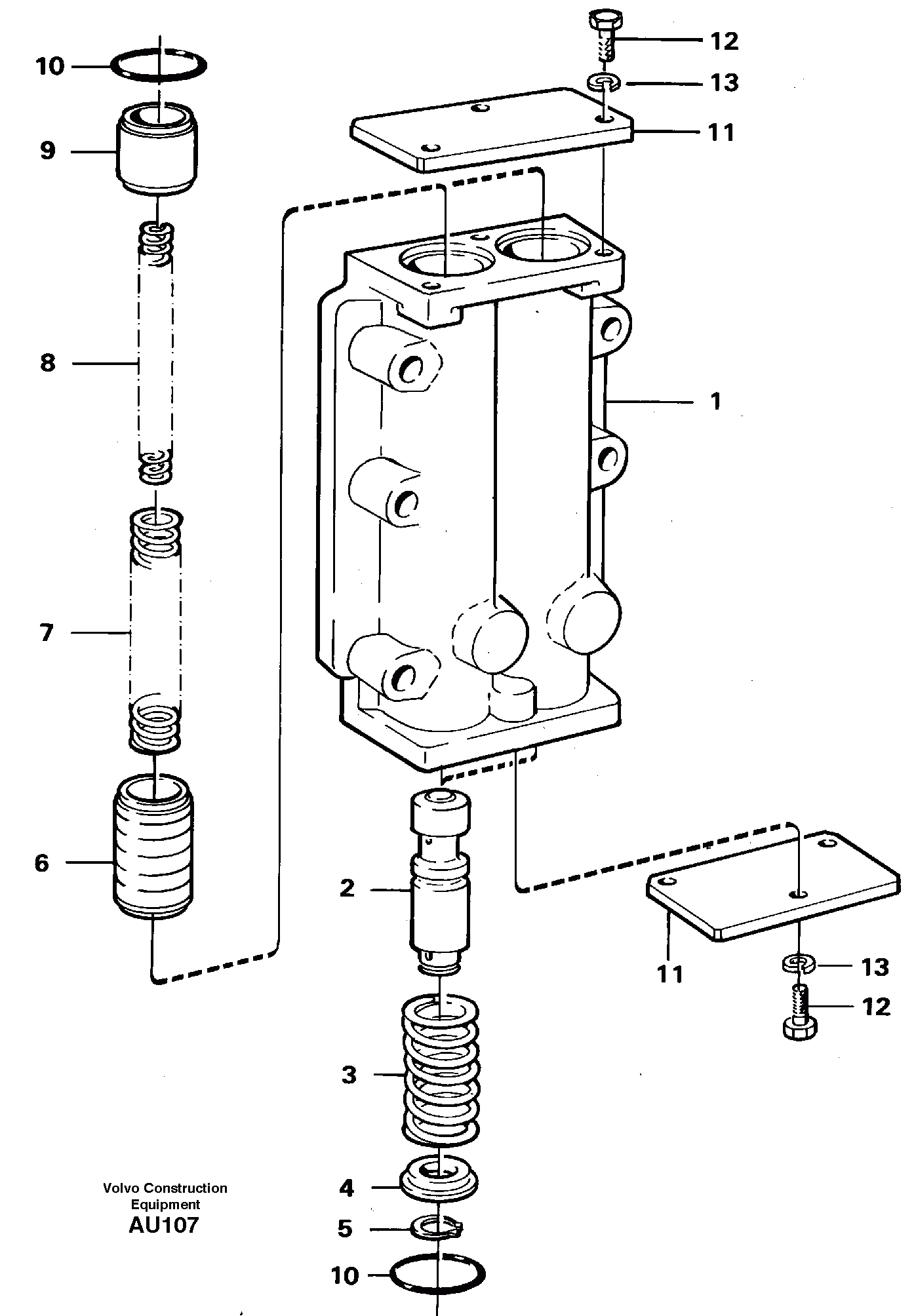 Схема запчастей Volvo L150C - 10388 Pressure limiting valve L150C S/N 2768-SWE, 60701-USA