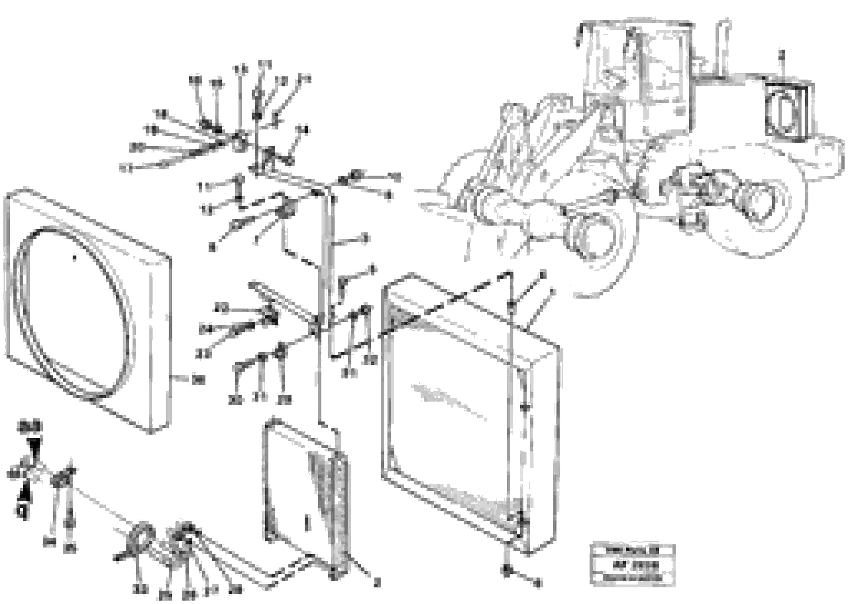 Схема запчастей Volvo L150C - 38629 Condenser with fitting parts L150/L150C VOLVO BM VOLVO BM L150/L150C SER NO - 2767/- 60708