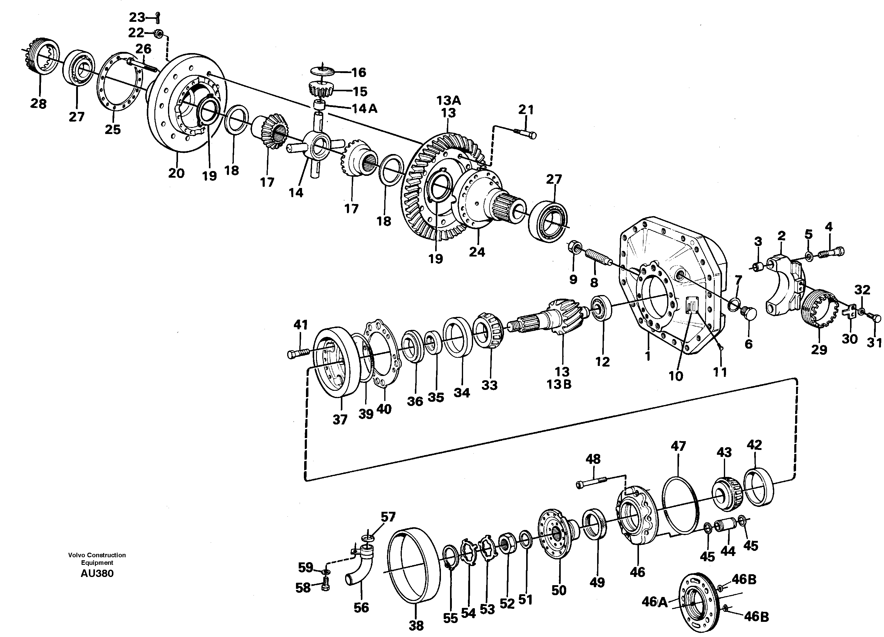 Схема запчастей Volvo L150C - 60485 Final drive, rear L150C S/N 2768-SWE, 60701-USA