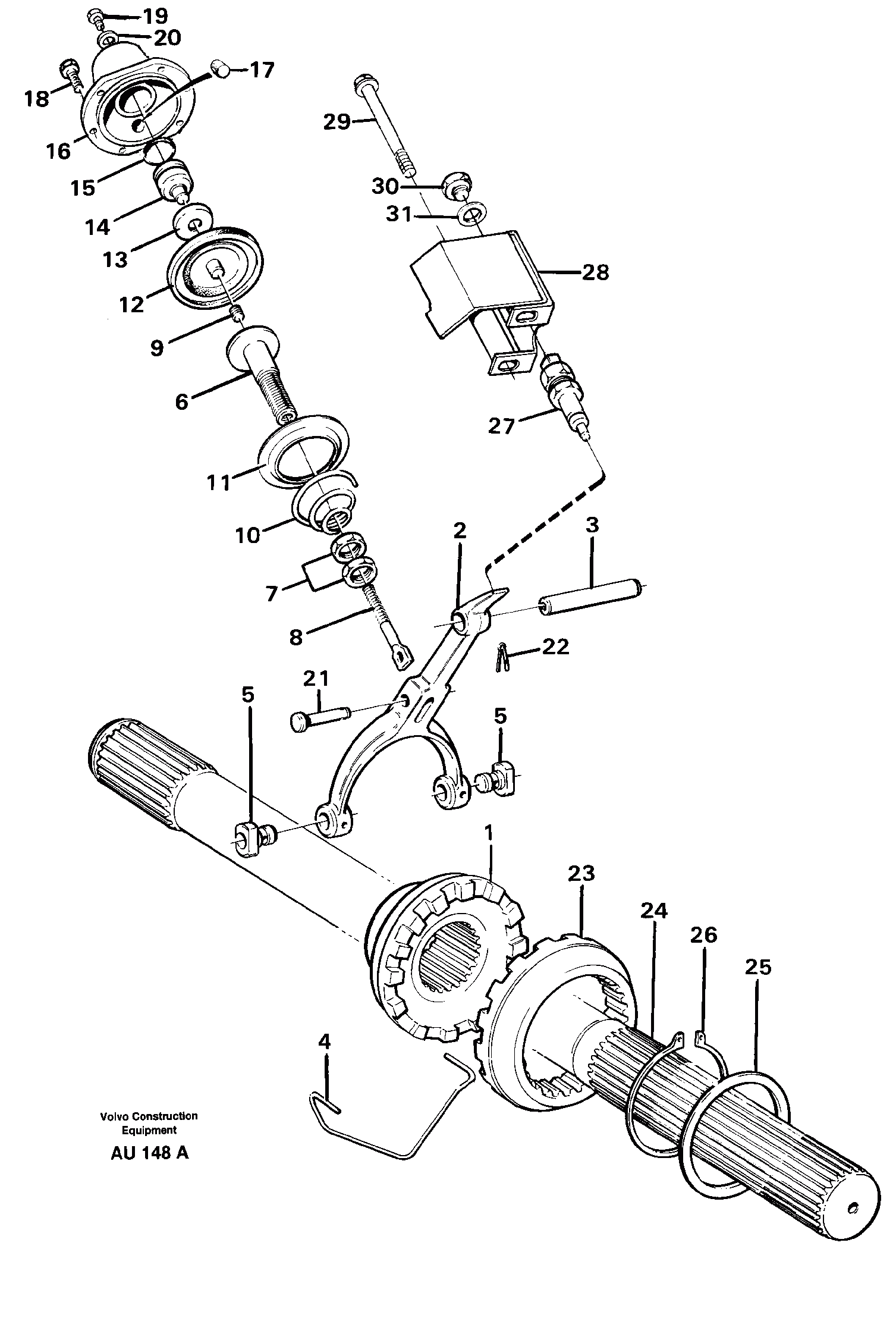 Схема запчастей Volvo L150C - 35856 Differential lock L150C S/N 2768-SWE, 60701-USA