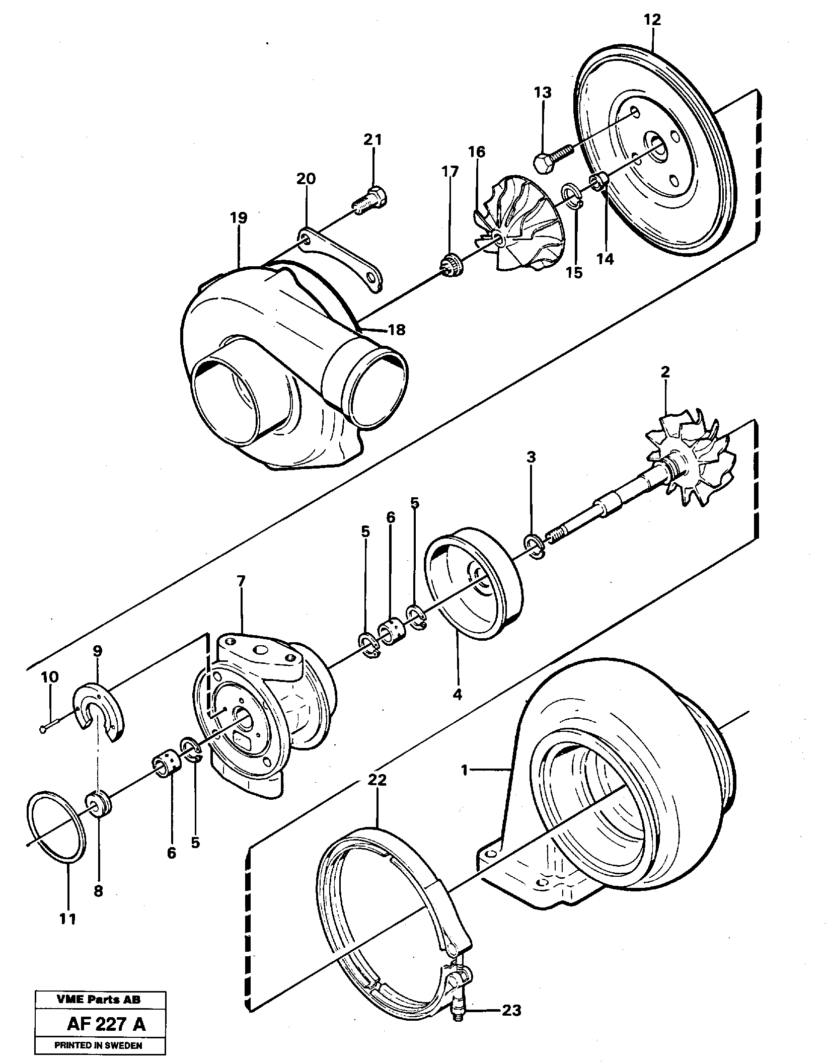 Схема запчастей Volvo L150C - 10835 Turbo-compressor L150/L150C VOLVO BM VOLVO BM L150/L150C SER NO - 2767/- 60708