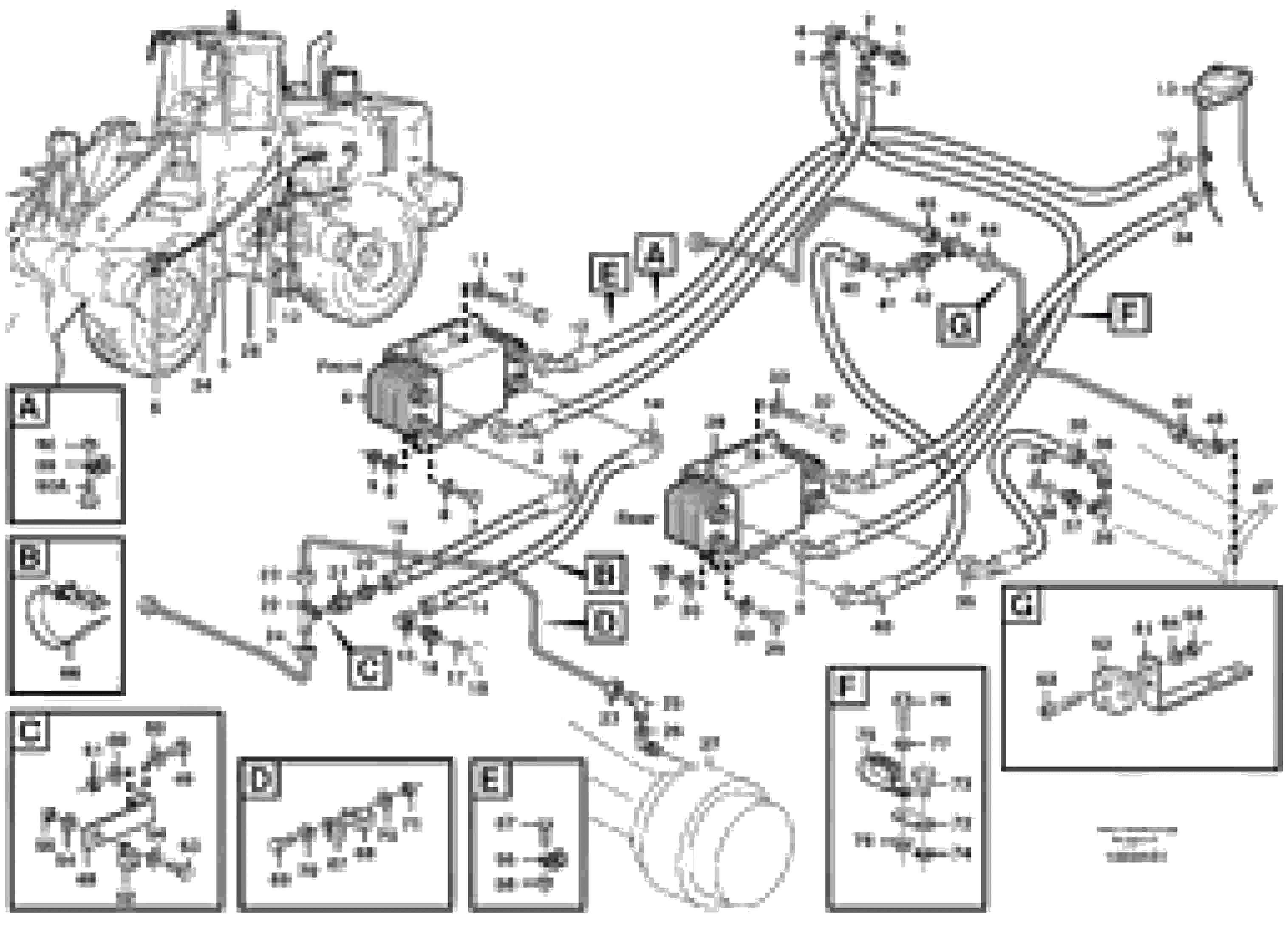 Схема запчастей Volvo L150C - 98716 Система охлаждения для тормозов (тормозная) L150C S/N 2768-SWE, 60701-USA