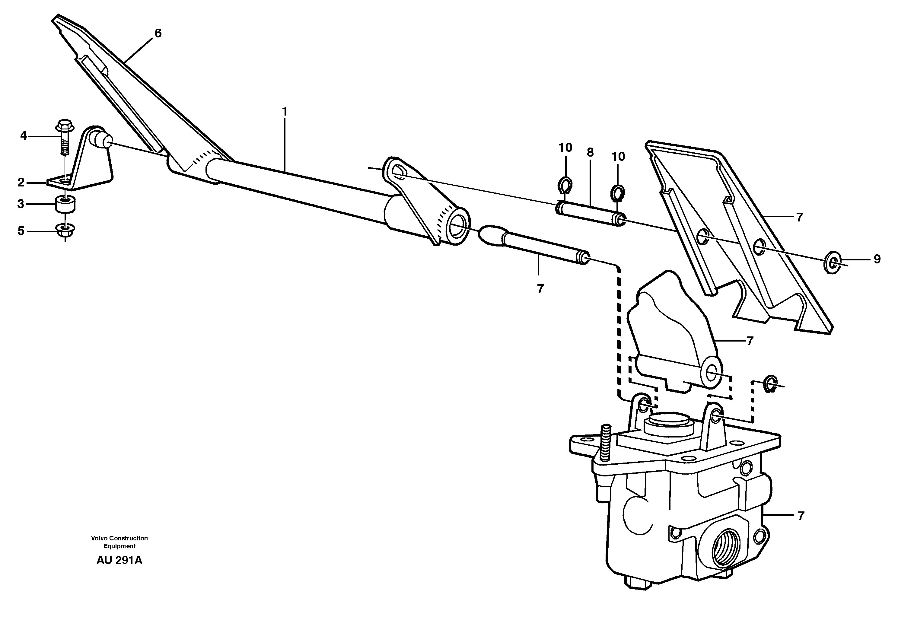 Схема запчастей Volvo L150C - 82353 Double brake pedals L150C S/N 2768-SWE, 60701-USA