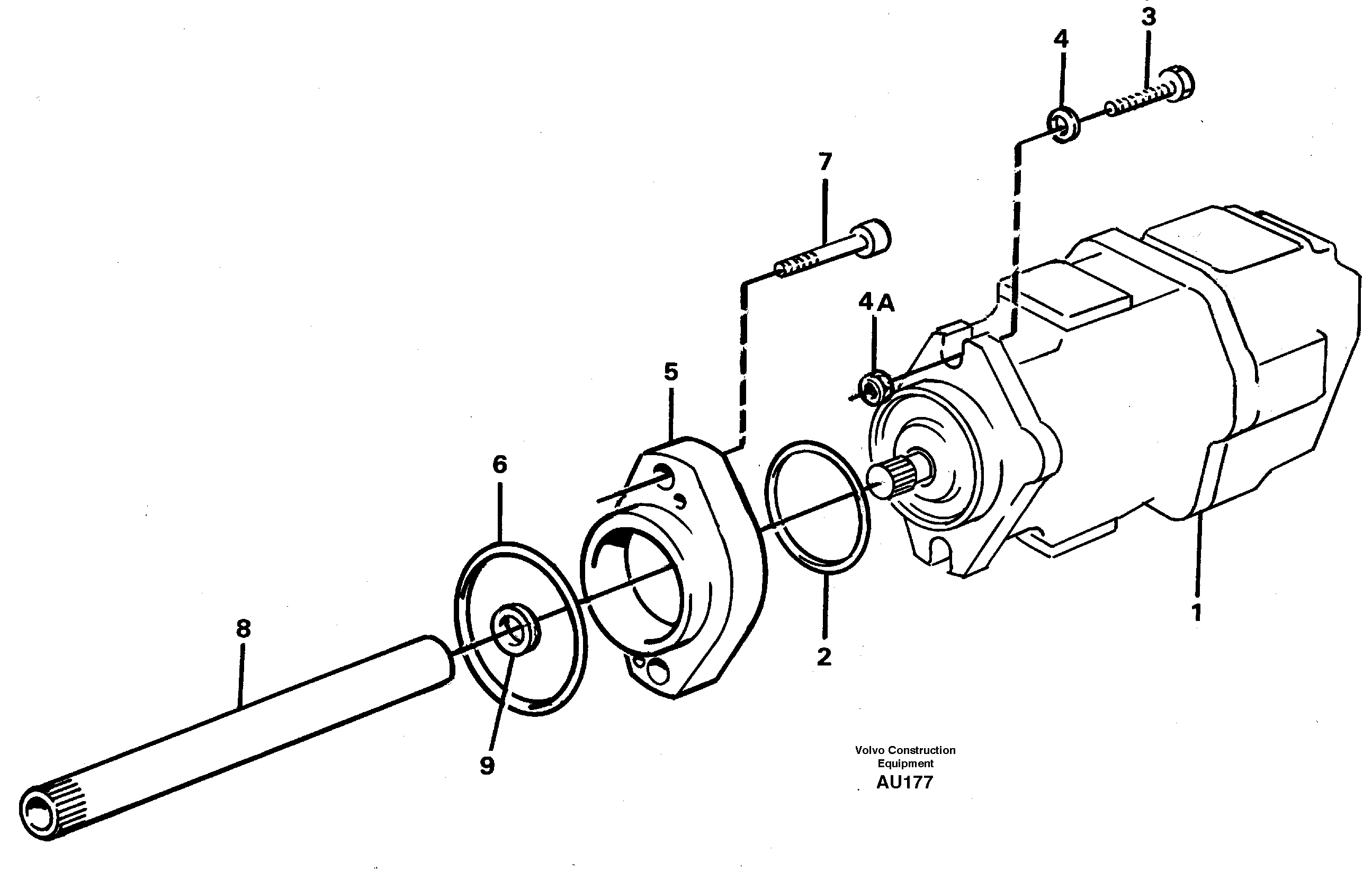 Схема запчастей Volvo L150C - 24270 Hydraulic pump with fitting parts L150C S/N 2768-SWE, 60701-USA