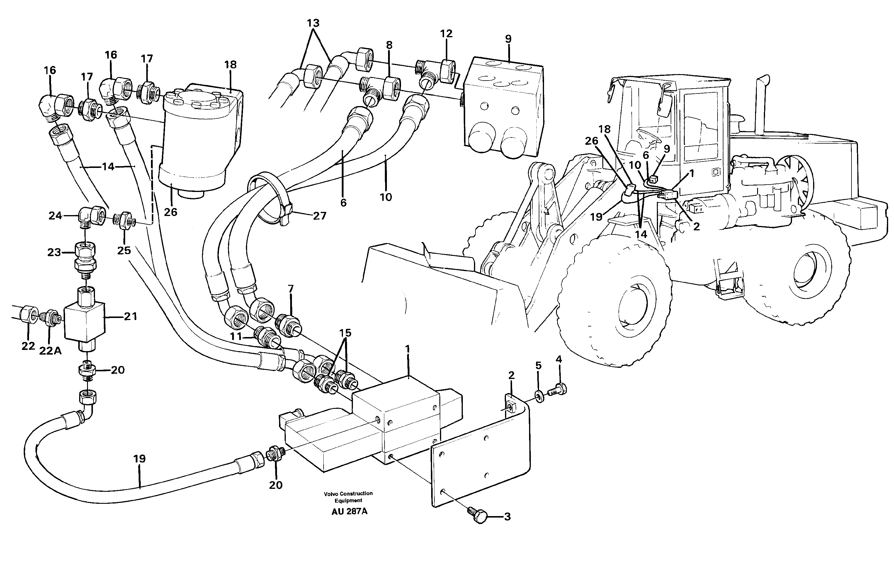 Схема запчастей Volvo L150C - 56073 CDC-steering L150C S/N 2768-SWE, 60701-USA