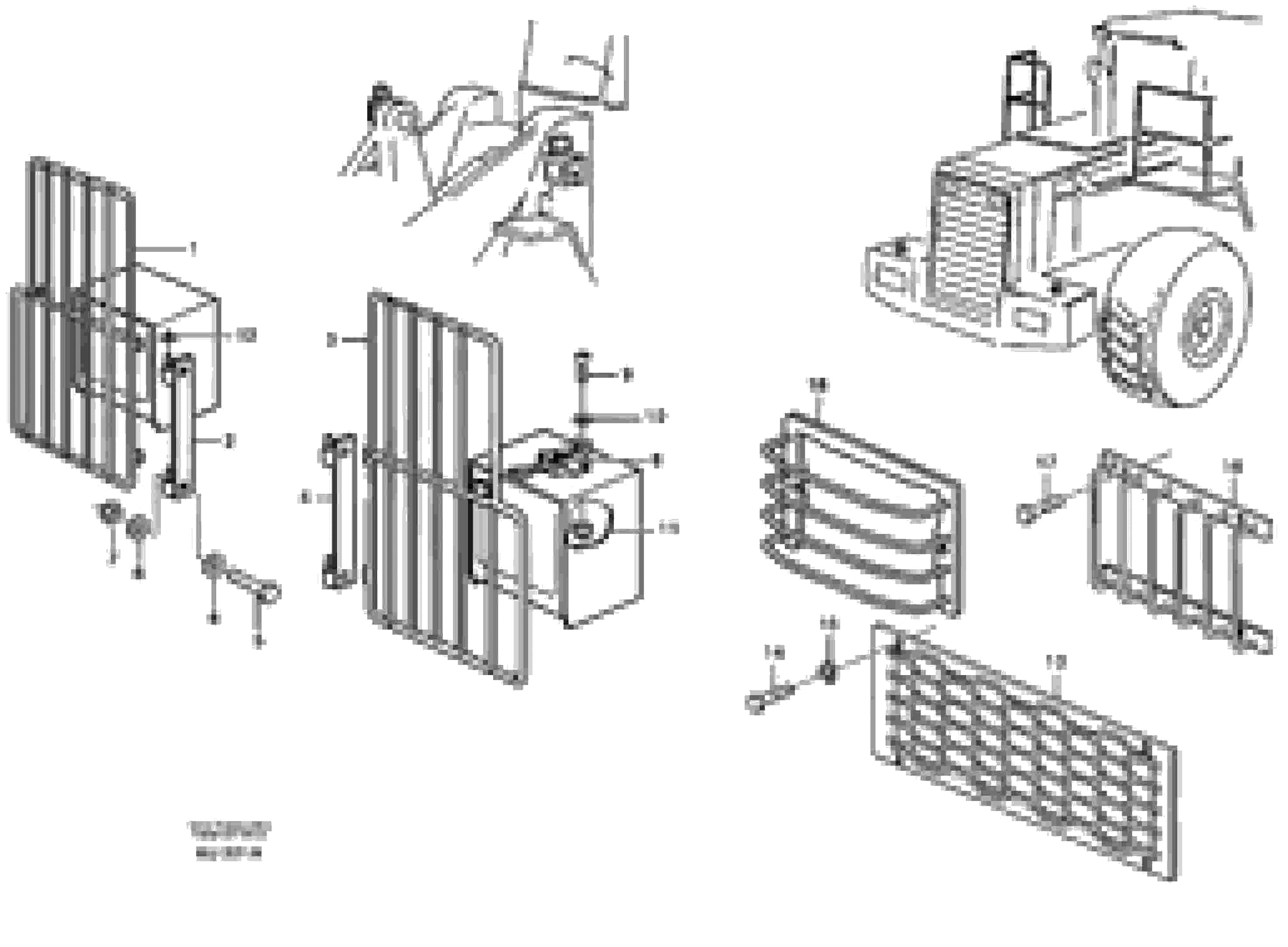 Схема запчастей Volvo L150C - 47087 Protection for lighting L150C S/N 2768-SWE, 60701-USA