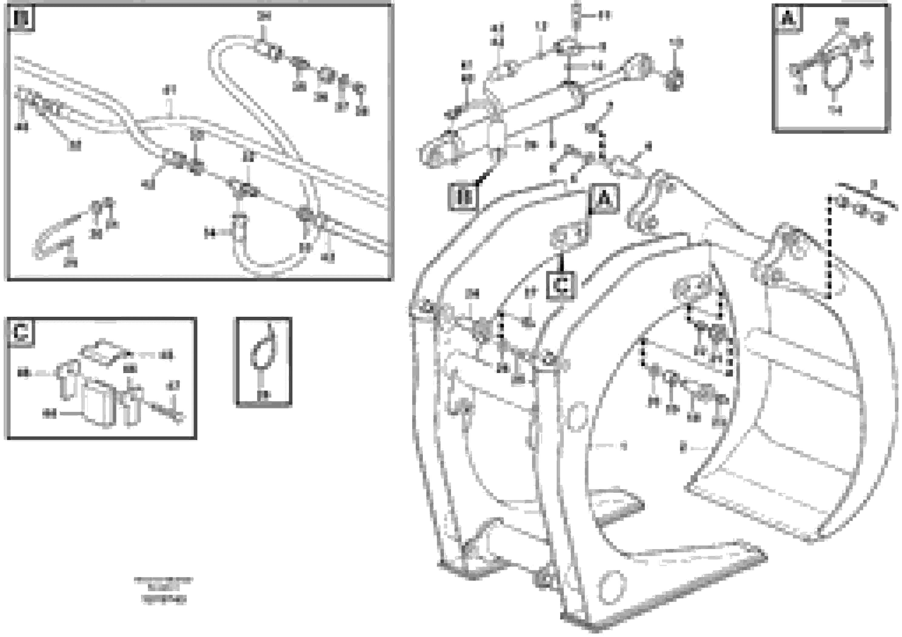 Схема запчастей Volvo L180C - 9203 Unloading grapple ATTACHMENTS ATTACHMENTS WHEEL LOADERS GEN. - C