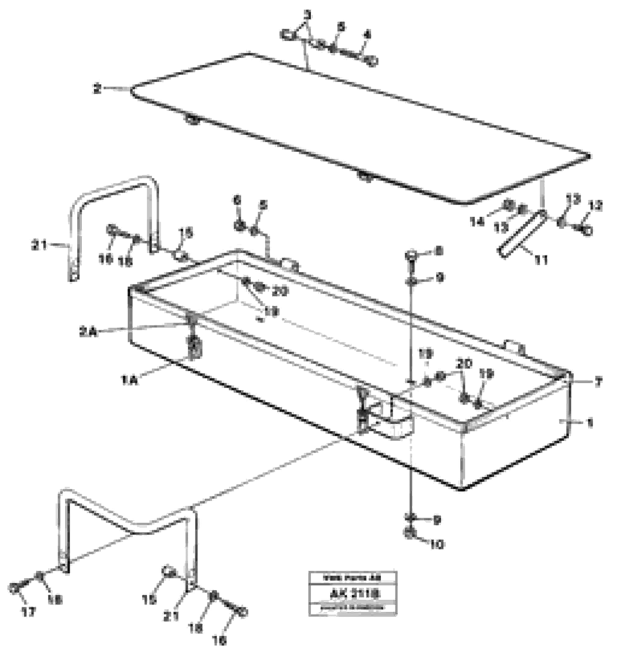 Схема запчастей Volvo L180C - 65231 Tool box L180/L180C VOLVO BM VOLVO BM L180/L180C SER NO -2532 / -60469 USA