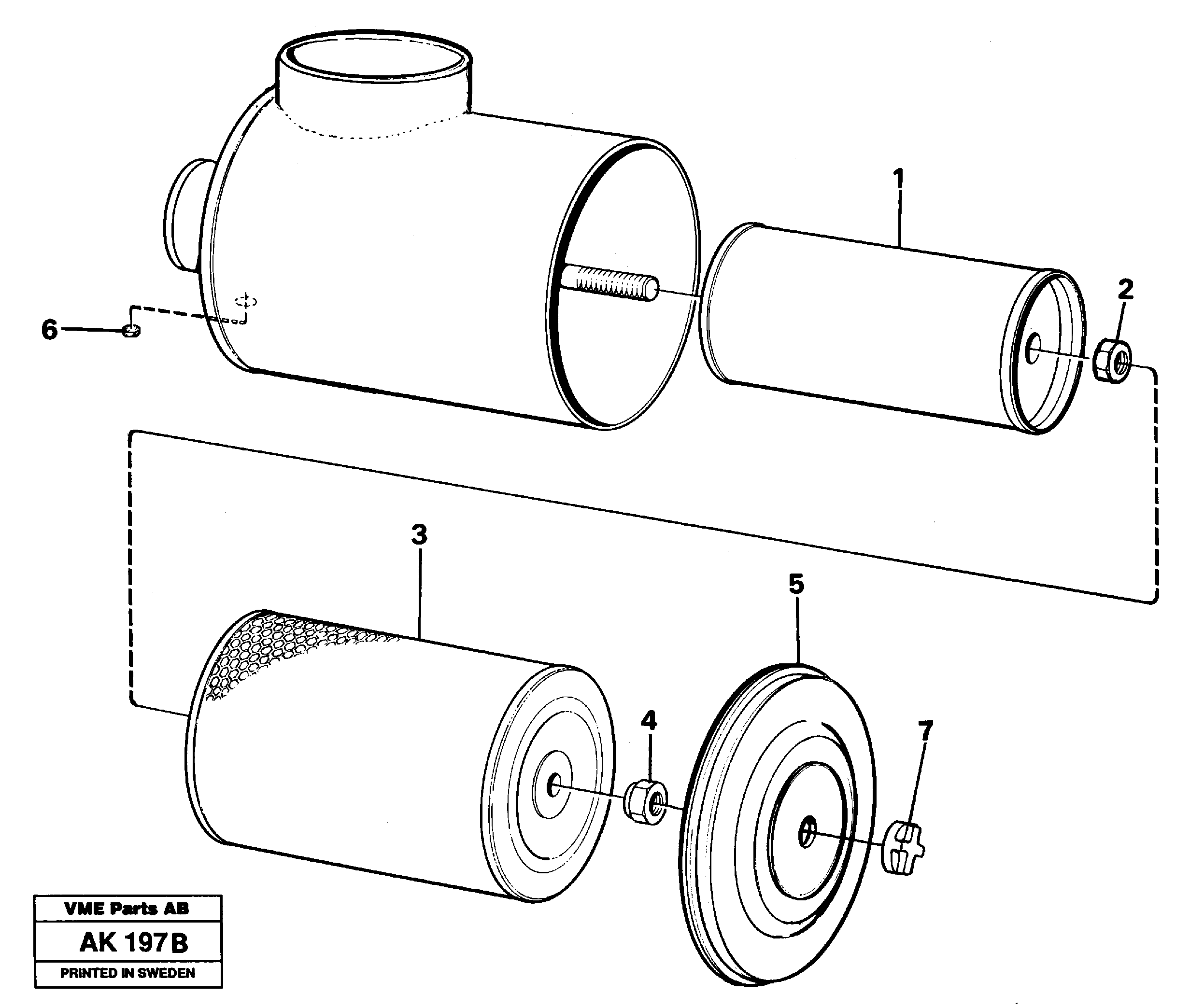 Схема запчастей Volvo L180C - 15014 Фильтр воздушный L180/L180C VOLVO BM VOLVO BM L180/L180C SER NO -2532 / -60469 USA