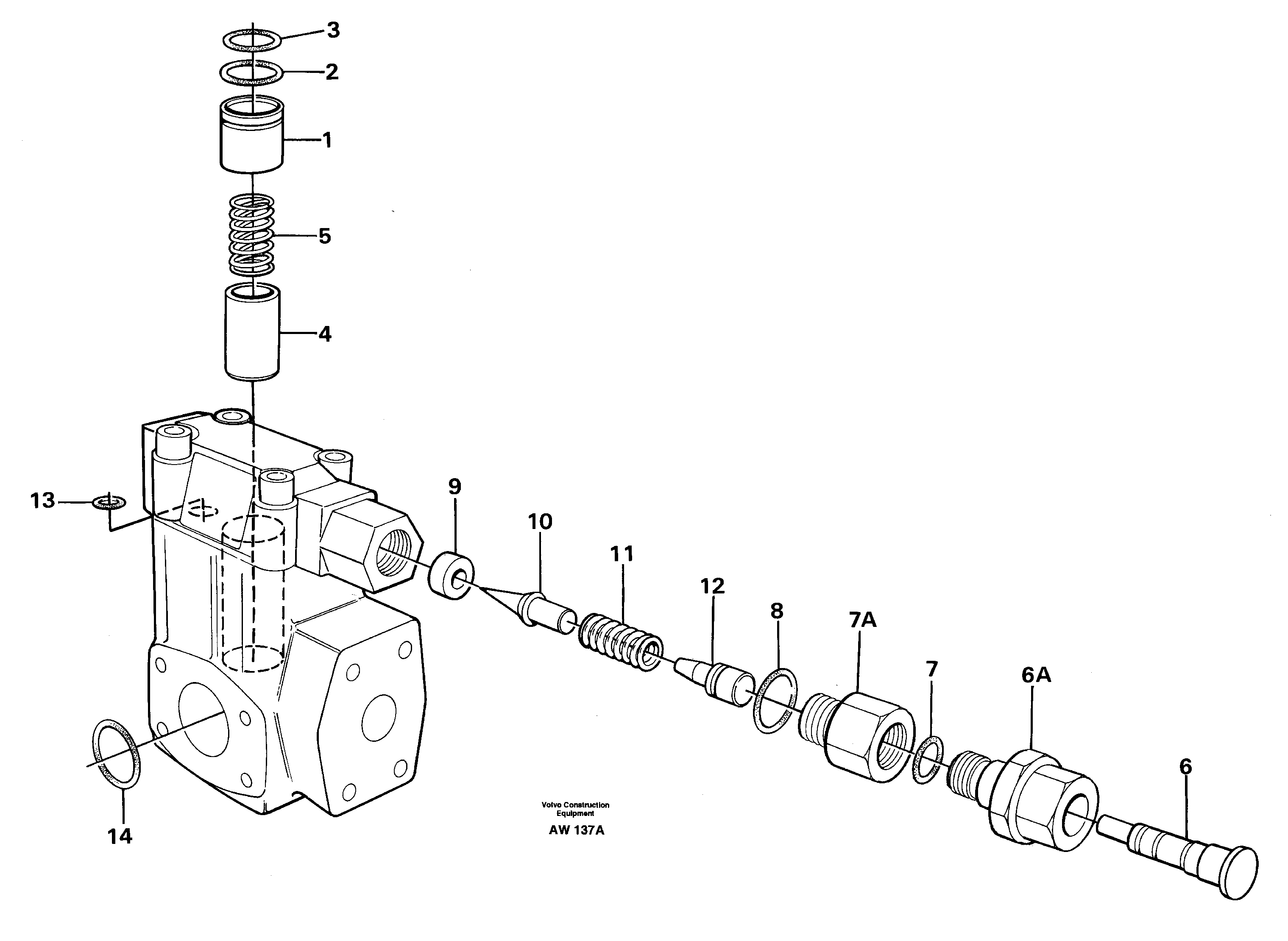 Схема запчастей Volvo L180C - 53909 Relief Valve L180C S/N 2533-SWE, 60465-USA