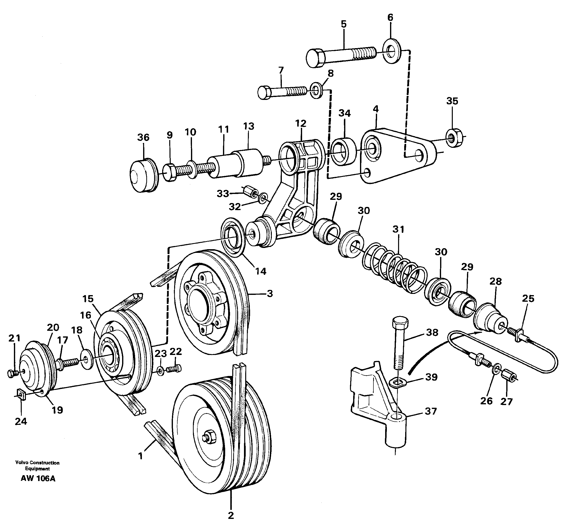 Схема запчастей Volvo L180C - 18026 Belt transmission L180C S/N 2533-SWE, 60465-USA