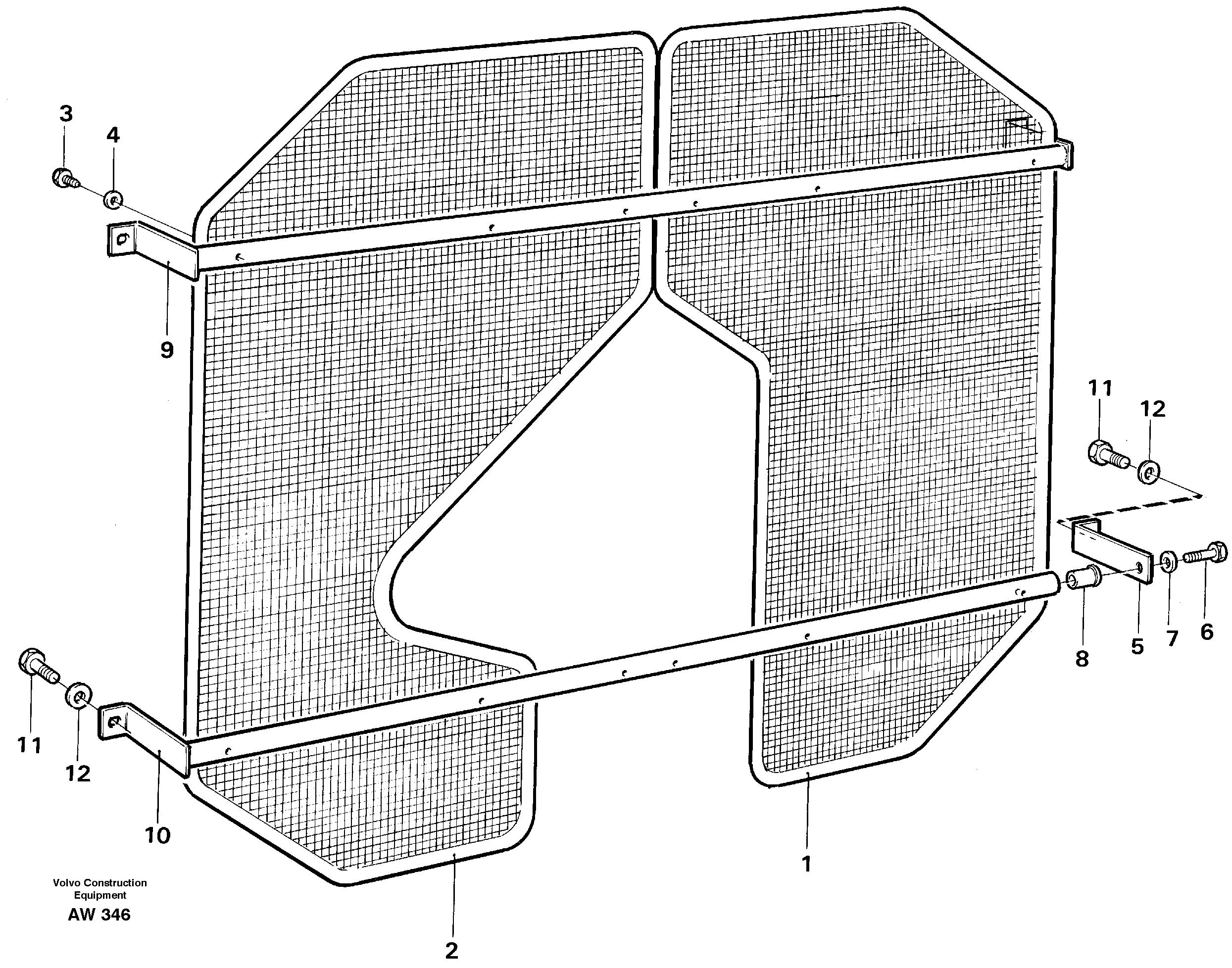 Схема запчастей Volvo L180C - 31617 Fan guard L180C S/N 2533-SWE, 60465-USA