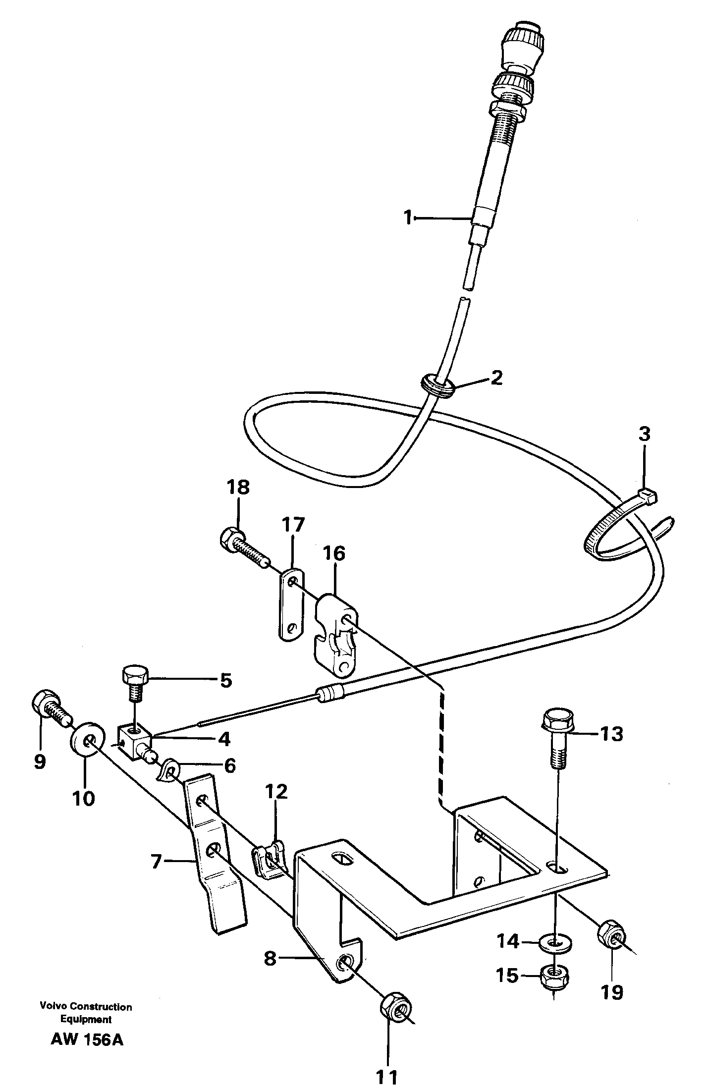 Схема запчастей Volvo L180C - 48071 Hand throttle control L180C S/N 2533-SWE, 60465-USA