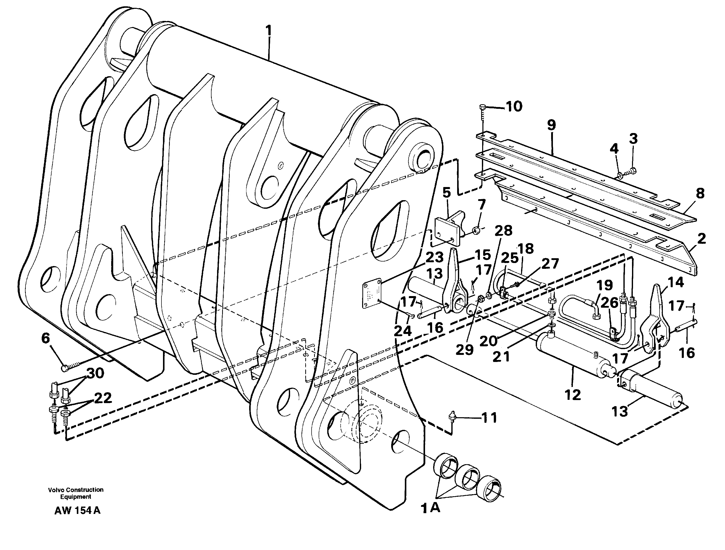 Схема запчастей Volvo L180C - 19772 Tool bar L180C S/N 2533-SWE, 60465-USA