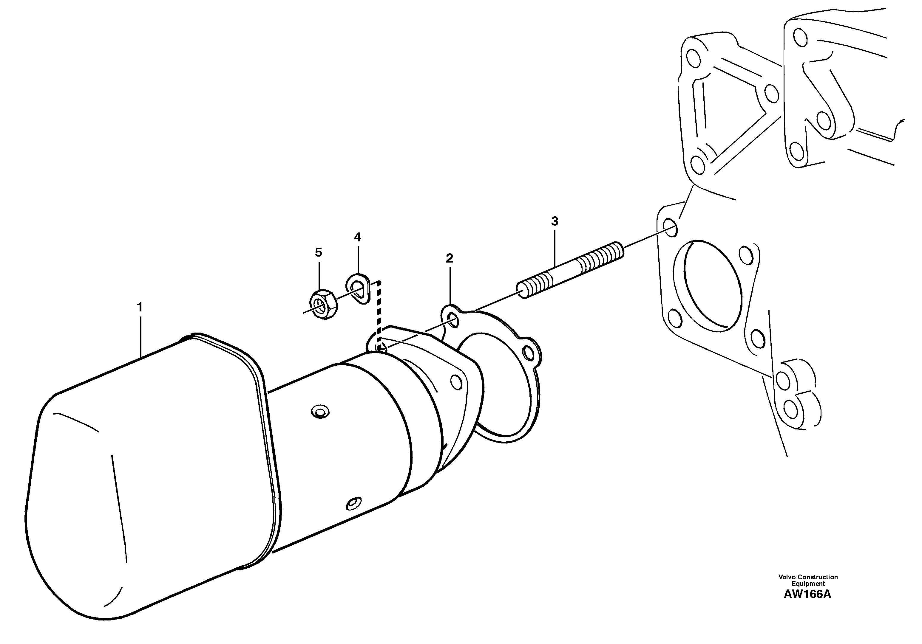 Схема запчастей Volvo L180C - 25127 Starter motor with assembling details L180C S/N 2533-SWE, 60465-USA