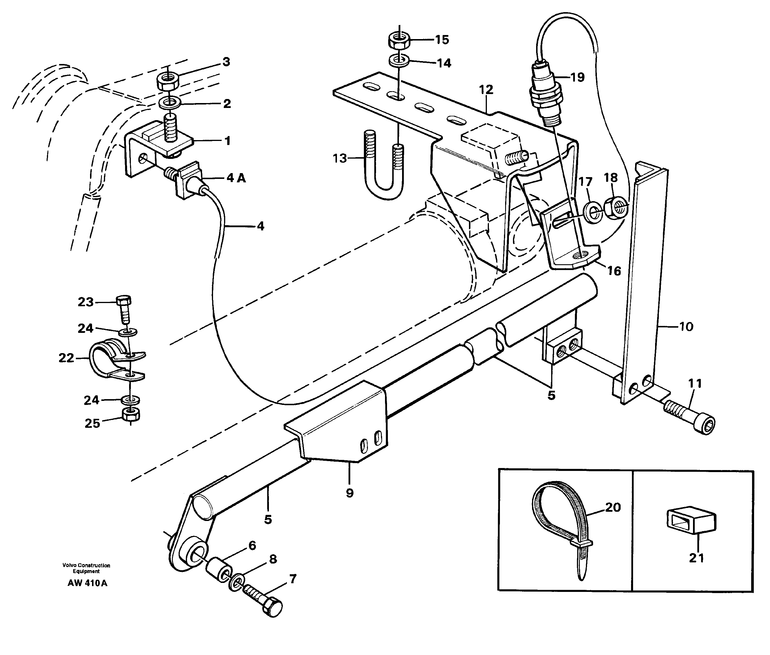 Схема запчастей Volvo L180C - 82758 Boom kickout and bucket positioner L180C S/N 2533-SWE, 60465-USA