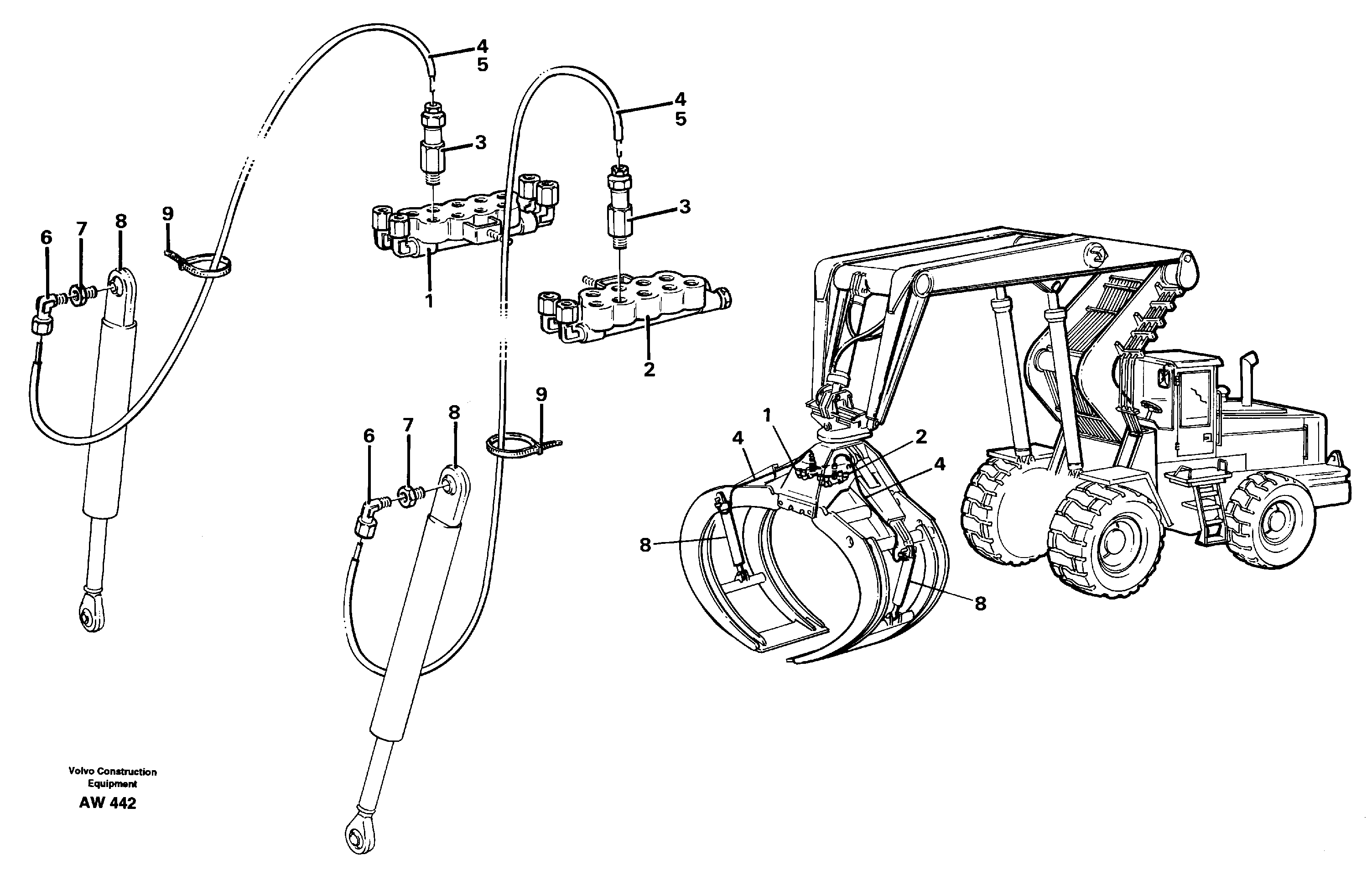 Схема запчастей Volvo L180C - 69798 Grab arm, inner L180C S/N 2533-SWE, 60465-USA