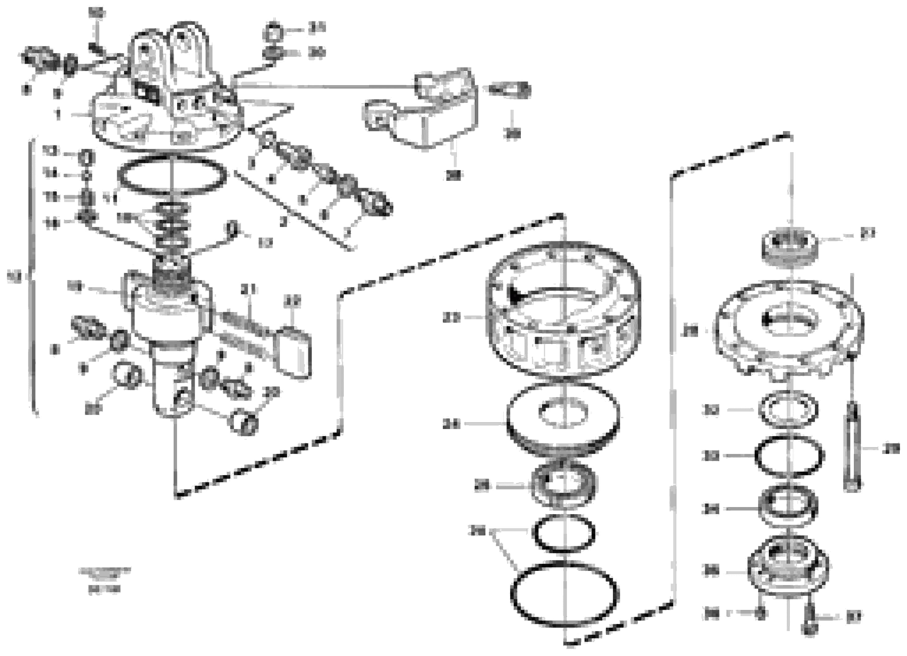 Схема запчастей Volvo L180C - 59561 Rotator ATTACHMENTS ATTACHMENTS WHEEL LOADERS GEN. - C