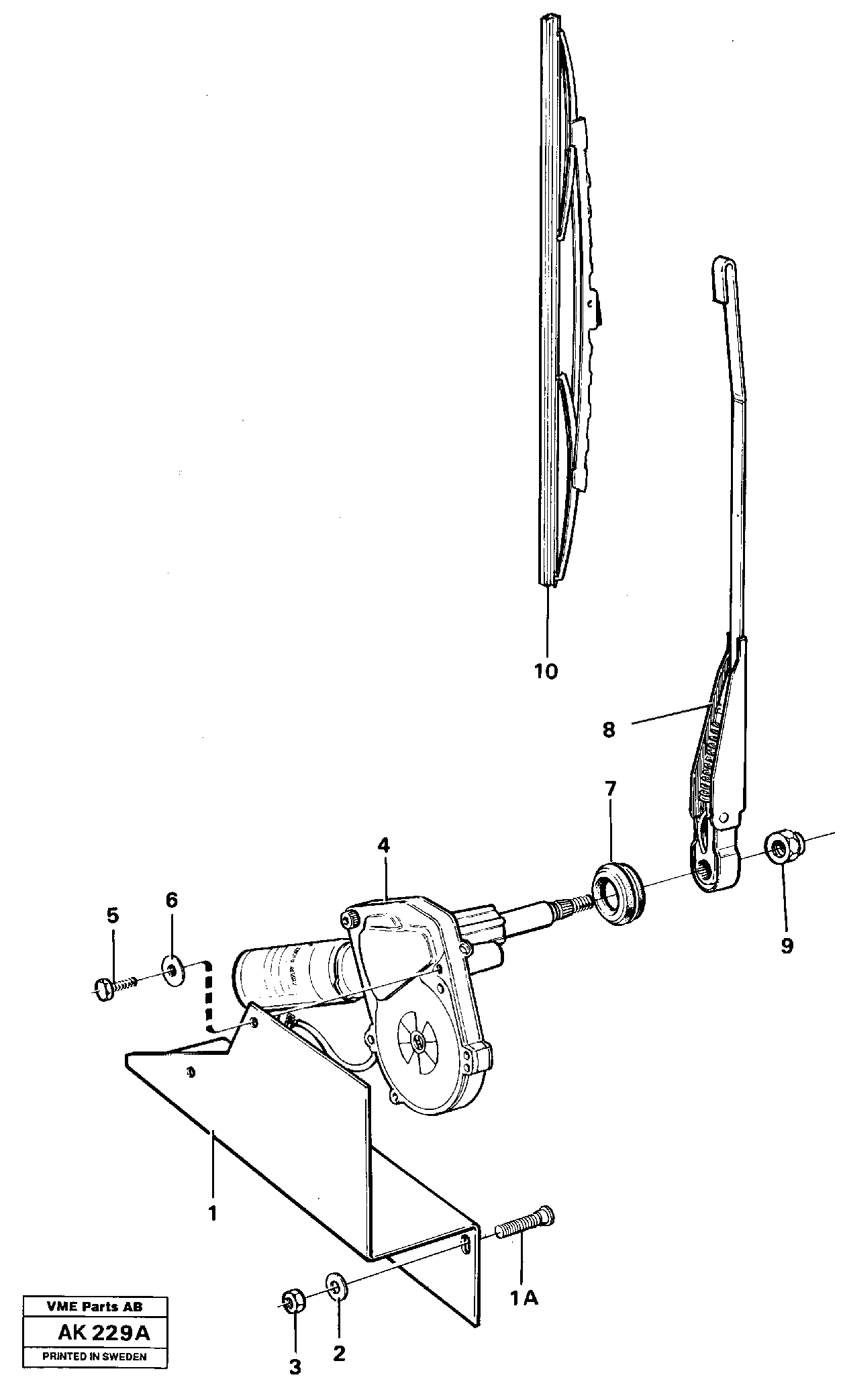 Схема запчастей Volvo L180C - 86996 Windshield wiper, rear L180/L180C VOLVO BM VOLVO BM L180/L180C SER NO -2532 / -60469 USA