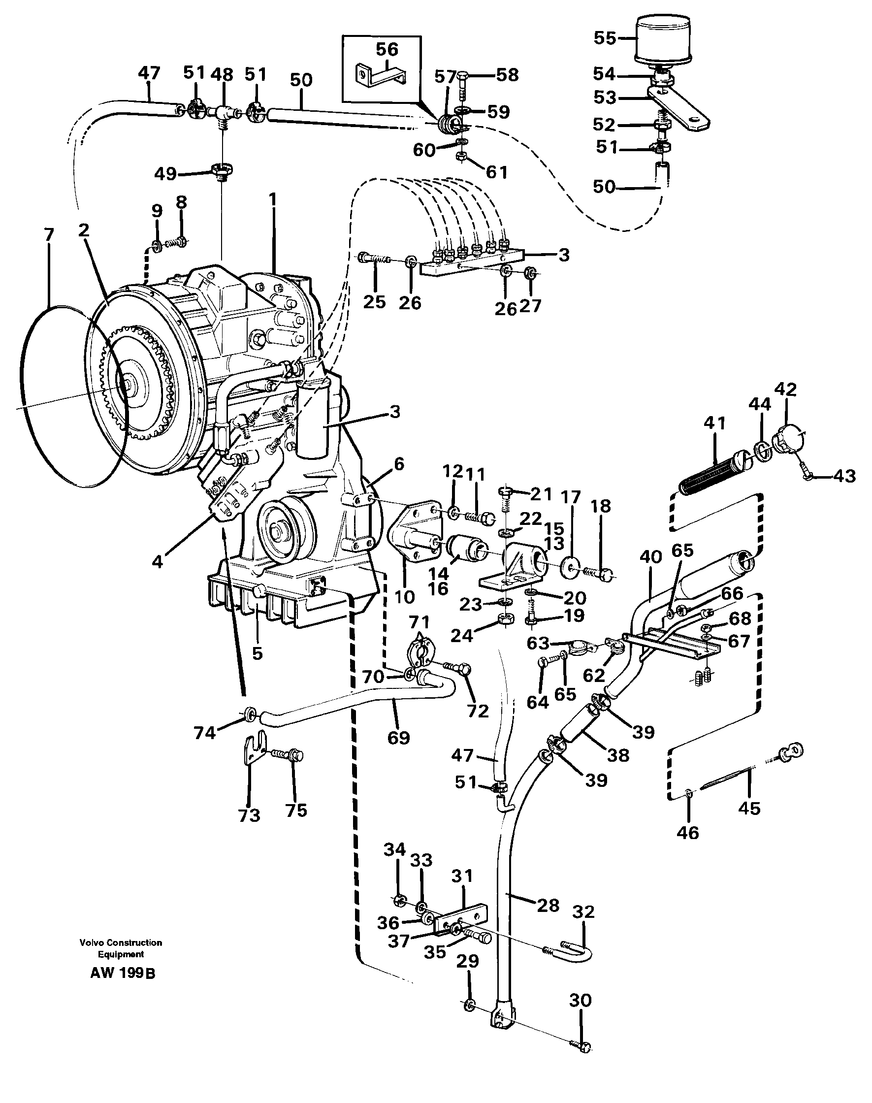 Схема запчастей Volvo L180C - 82289 Hydraulic transmission with fitting parts L180C S/N 2533-SWE, 60465-USA