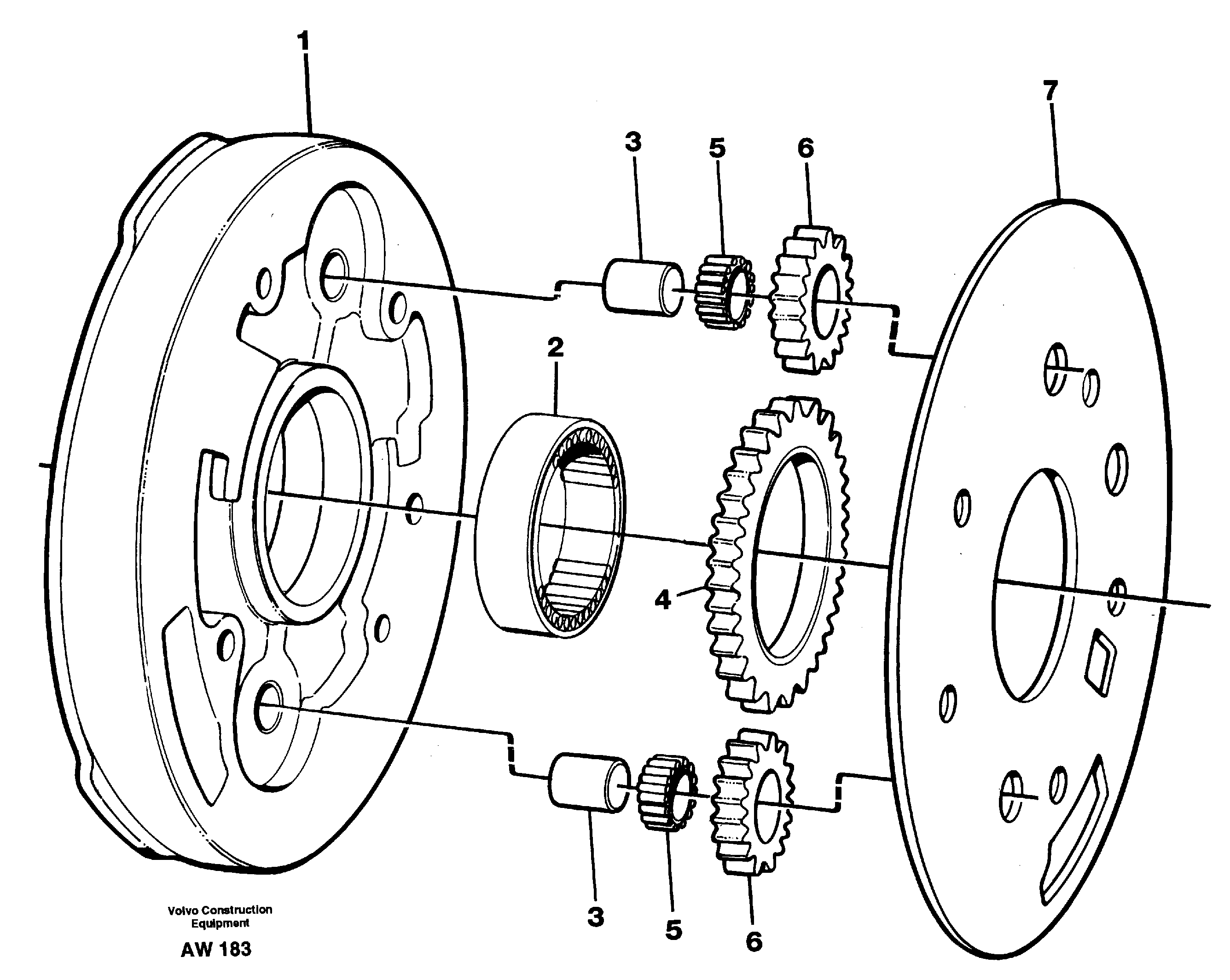 Схема запчастей Volvo L180C - 24393 Насос L180C S/N 2533-SWE, 60465-USA