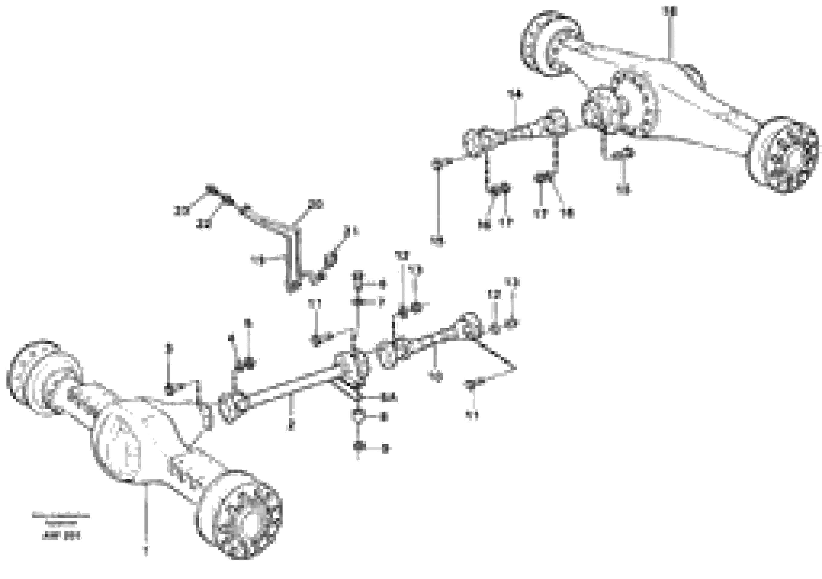 Схема запчастей Volvo L180C - 15415 Propeller shafts with fitting parts L180C S/N 2533-SWE, 60465-USA