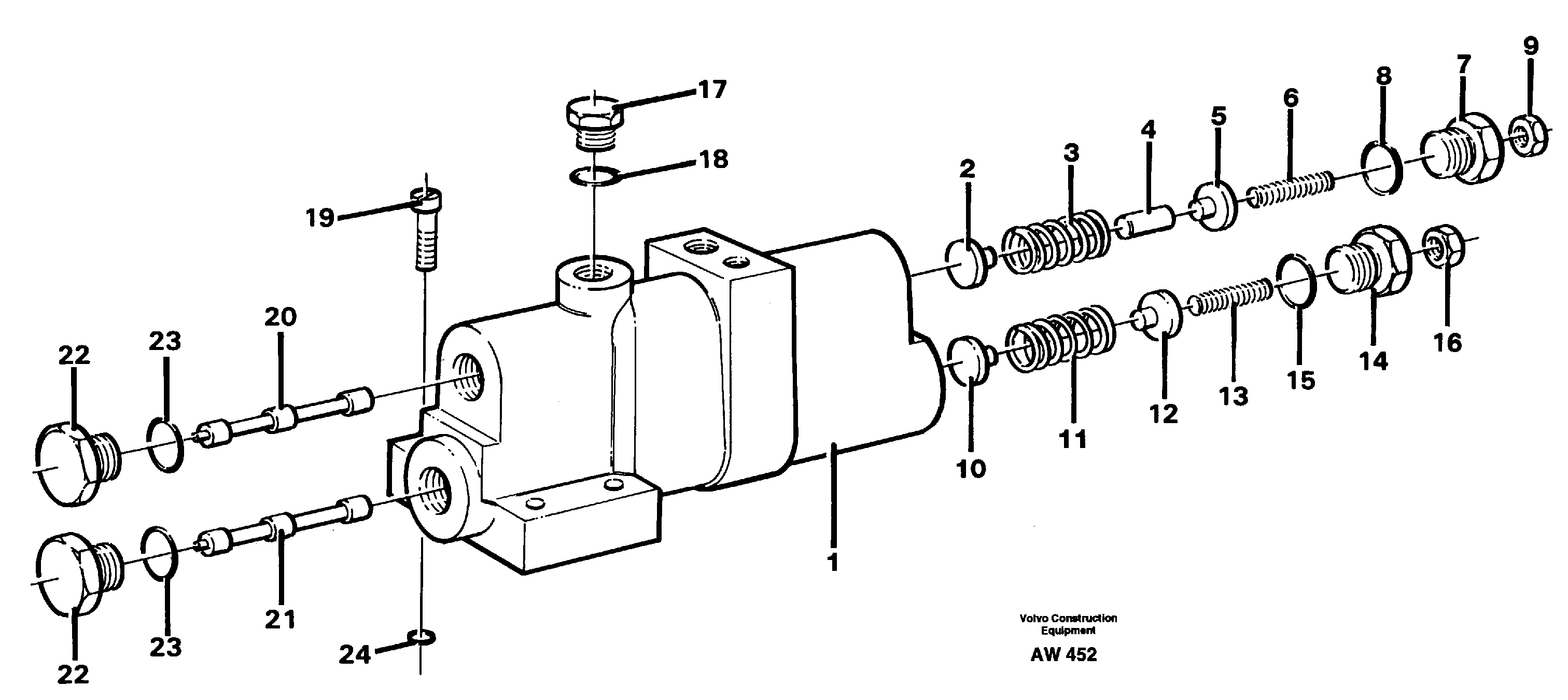 Схема запчастей Volvo L180C - 24016 Compensator L180C S/N 2533-SWE, 60465-USA