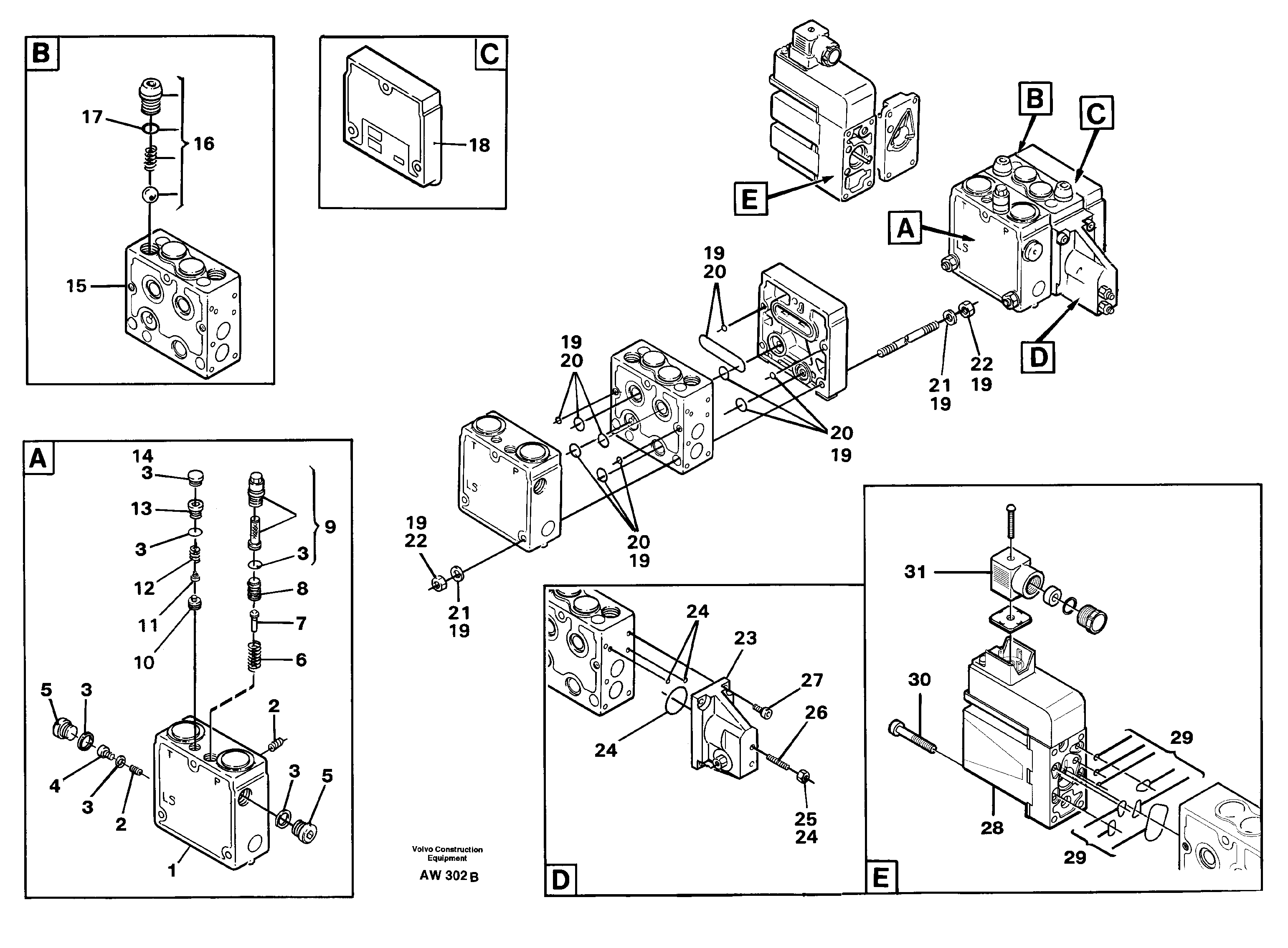 Схема запчастей Volvo L180C - 103438 Relief valve L180C S/N 2533-SWE, 60465-USA