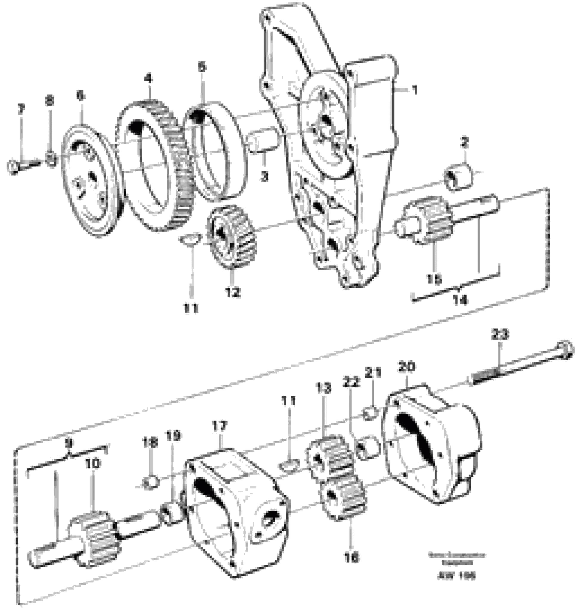 Схема запчастей Volvo L180C - 98970 Насос масляный L180C S/N 2533-SWE, 60465-USA