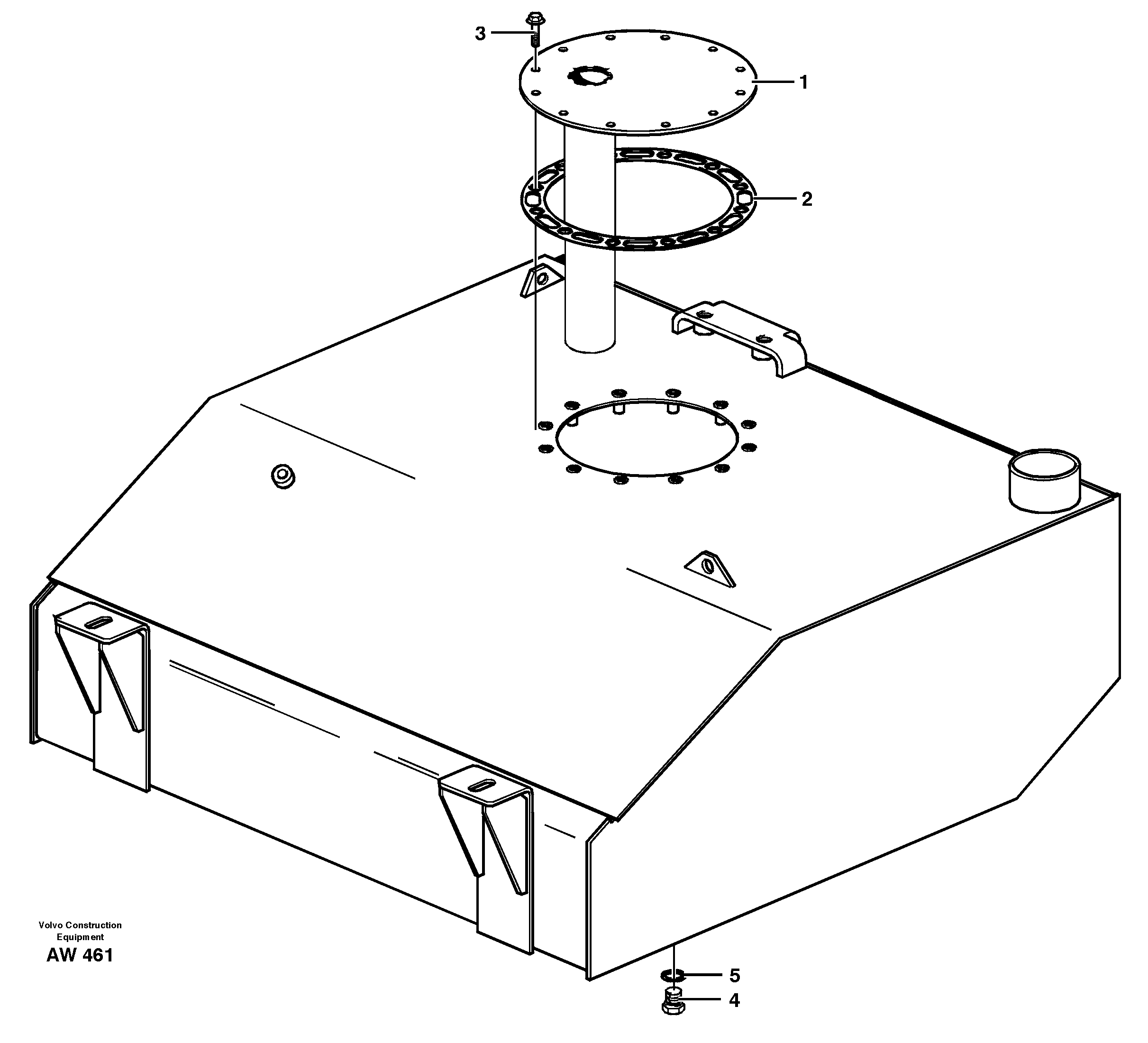 Схема запчастей Volvo L180C - 11338 Fuel tank L180C S/N 2533-SWE, 60465-USA