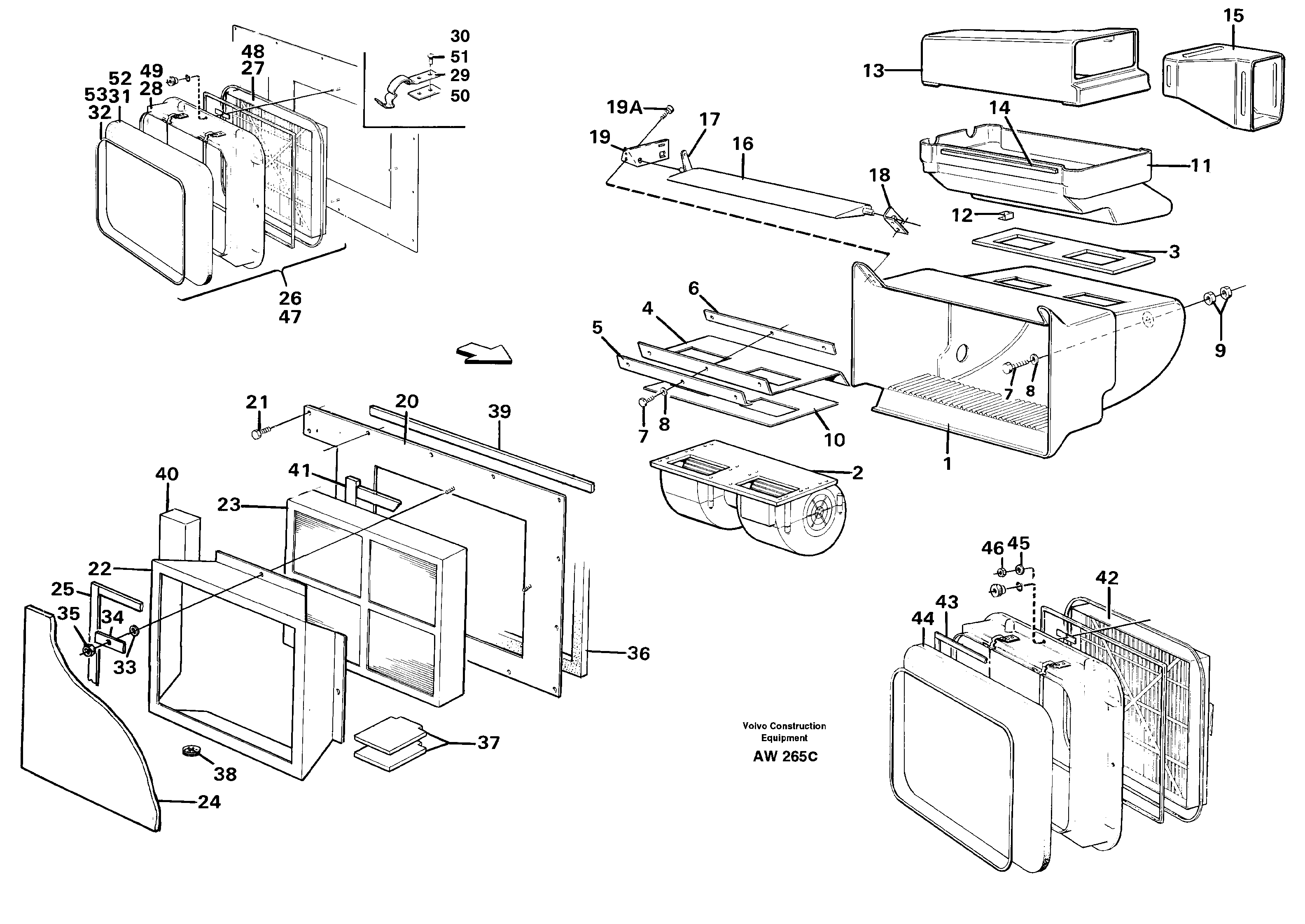 Схема запчастей Volvo L180C - 15947 Фильтр воздушный L180C S/N 2533-SWE, 60465-USA