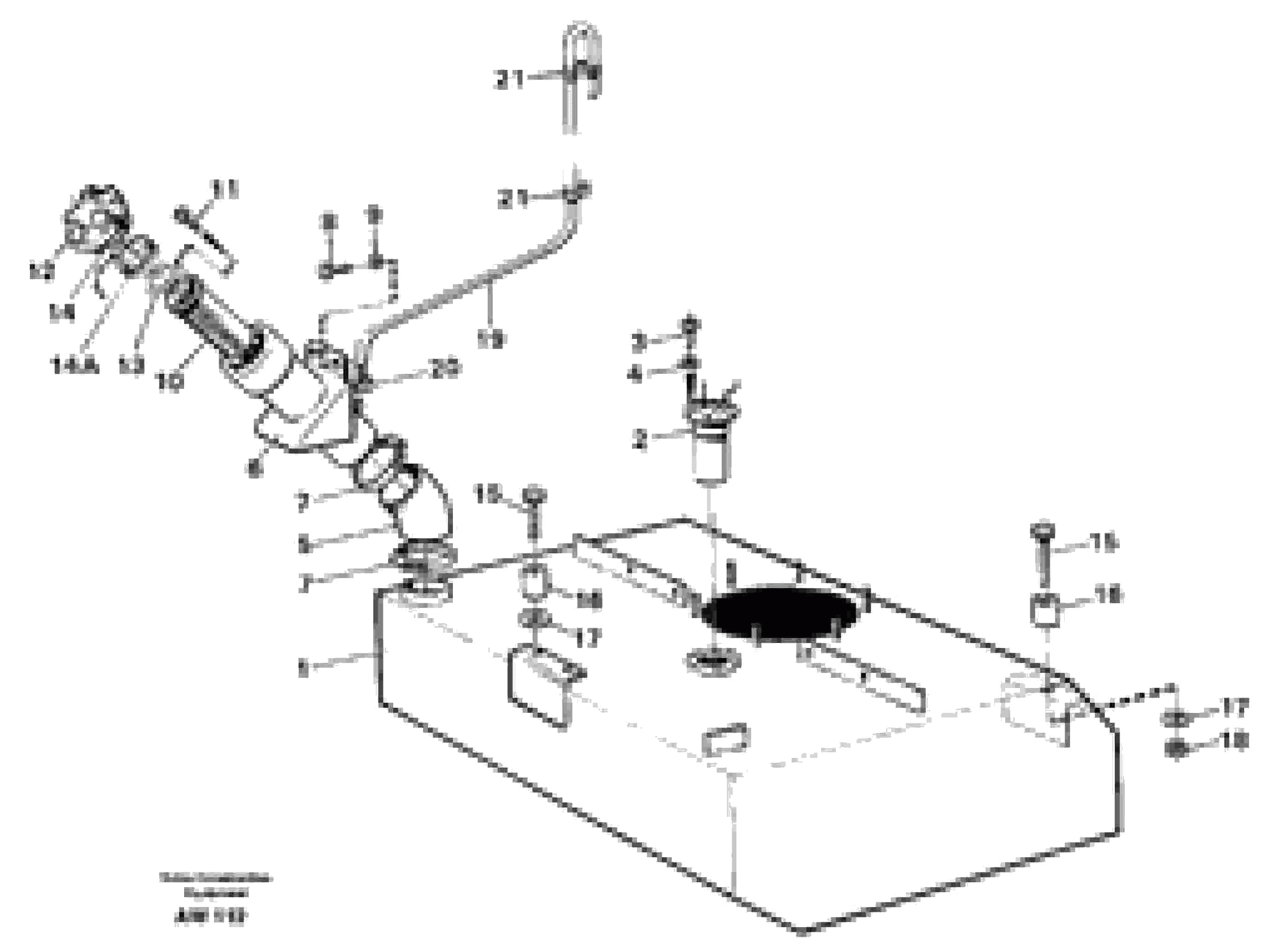 Схема запчастей Volvo L180C - 70793 Fuel tank with fitting parts L180C S/N 2533-SWE, 60465-USA